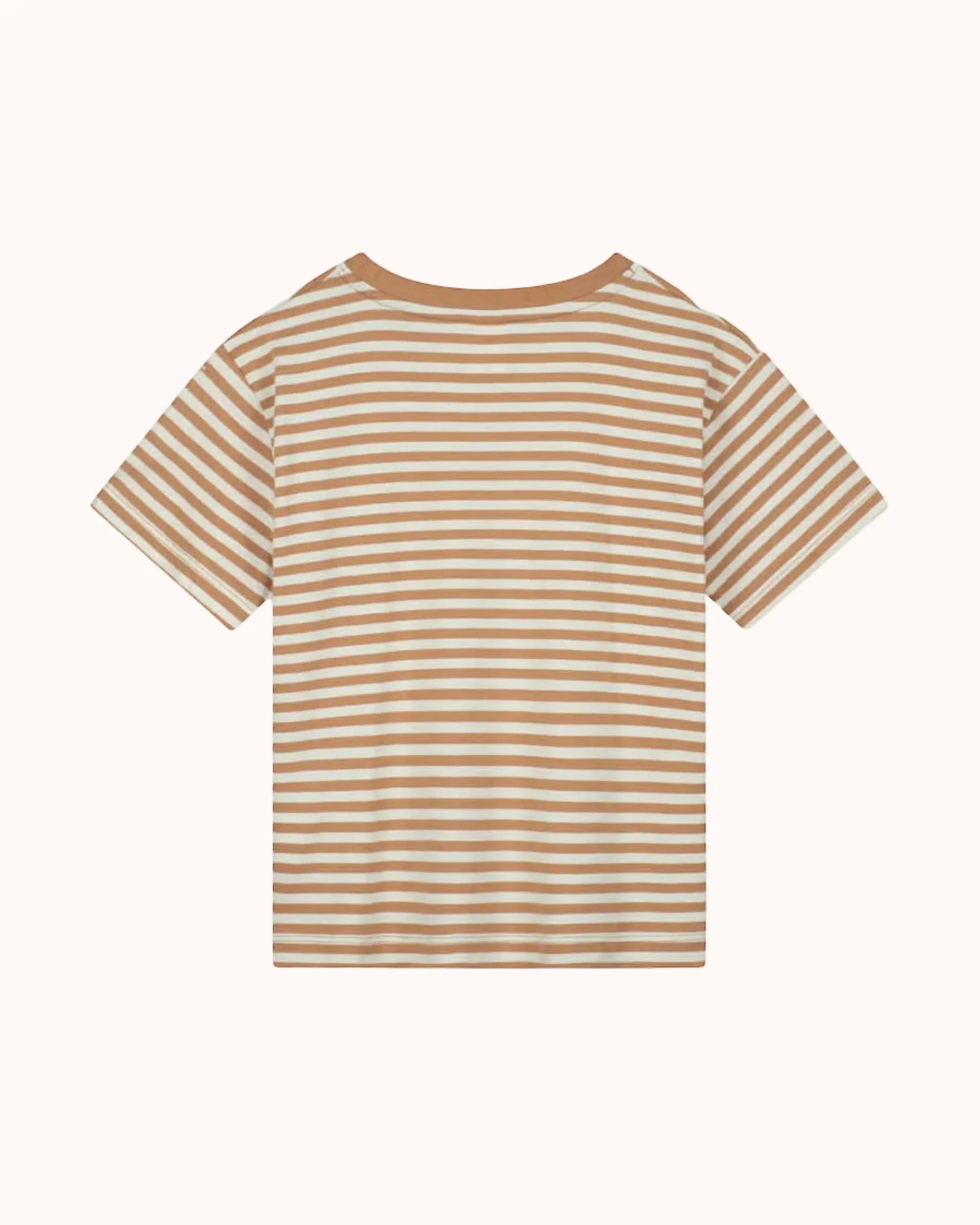 Kurzärmliges oversized T-Shirt in biscuit/off-white
