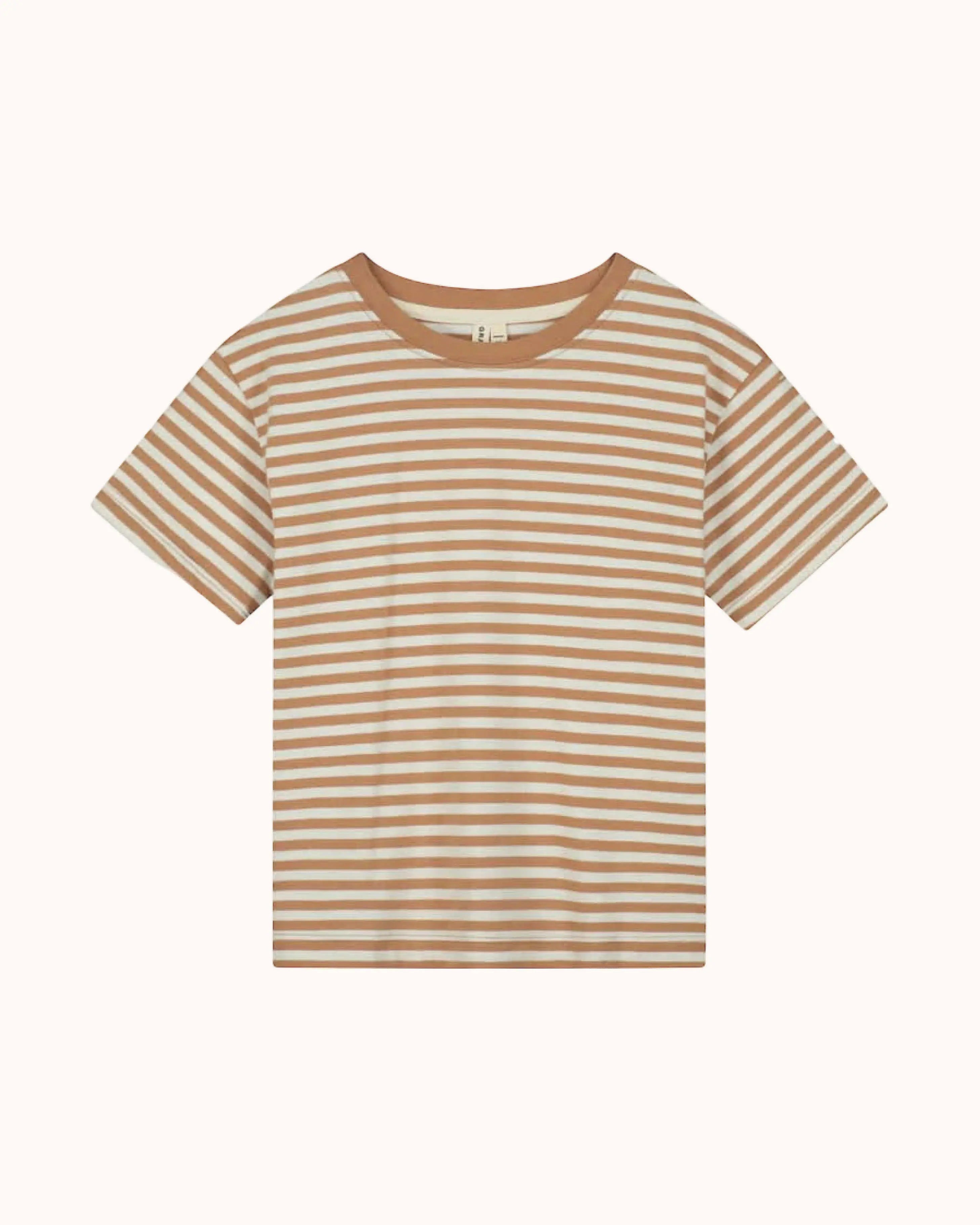 Kurzärmliges oversized T-Shirt in biscuit/off-white