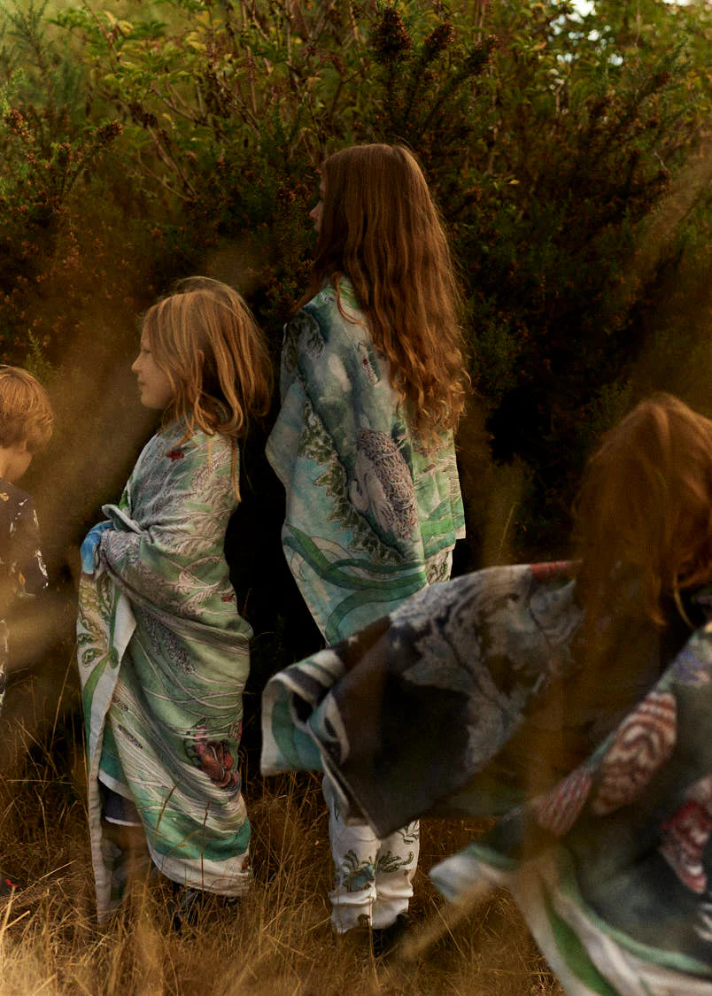 Reversible Quilted Blanket The Pond Dance