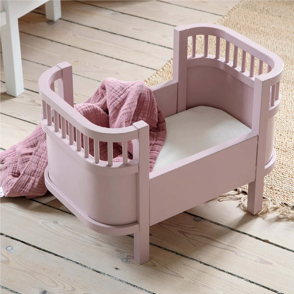 Puppenbett mit Matratze in blossom pink