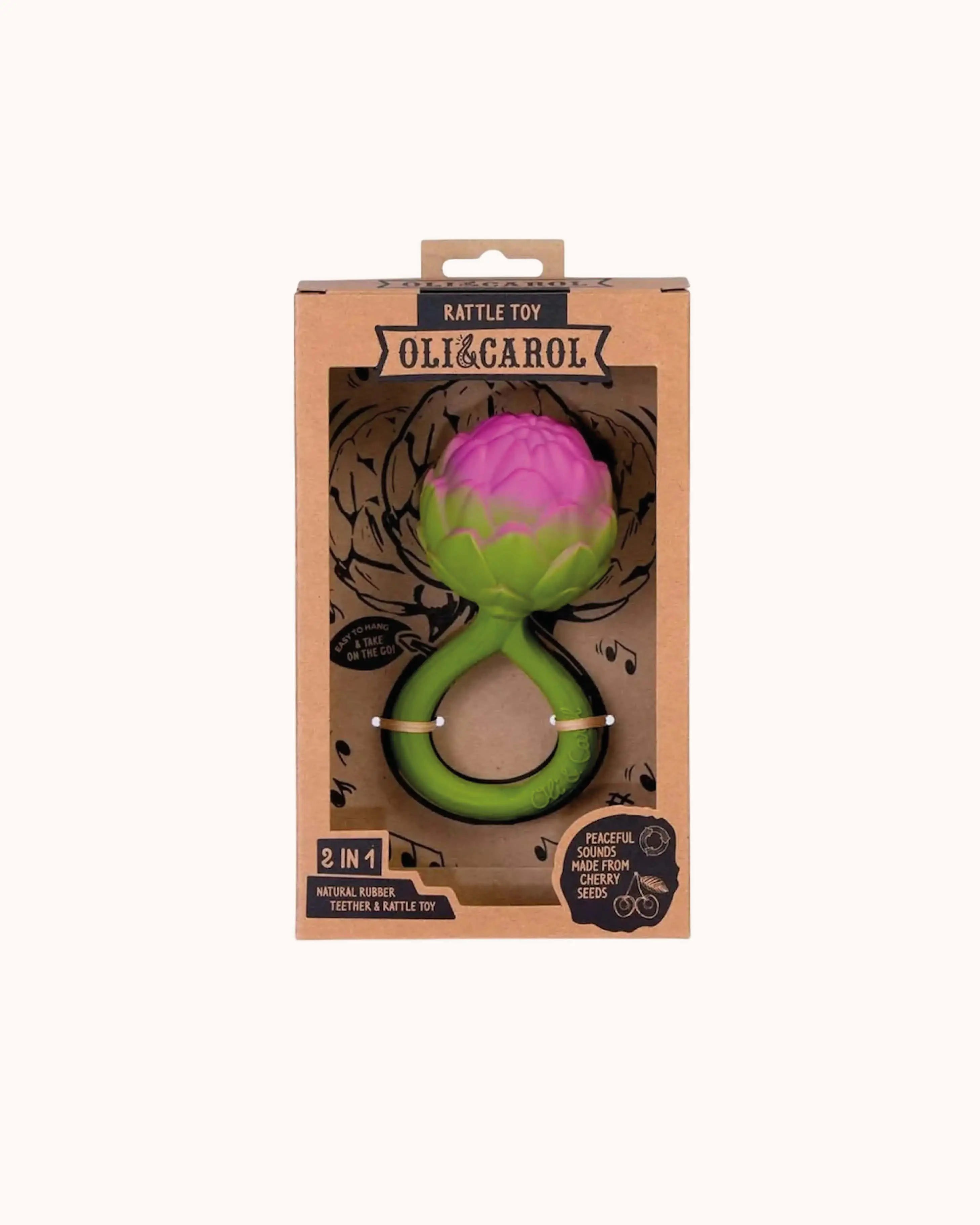 Beißring und Rassel Artischocke