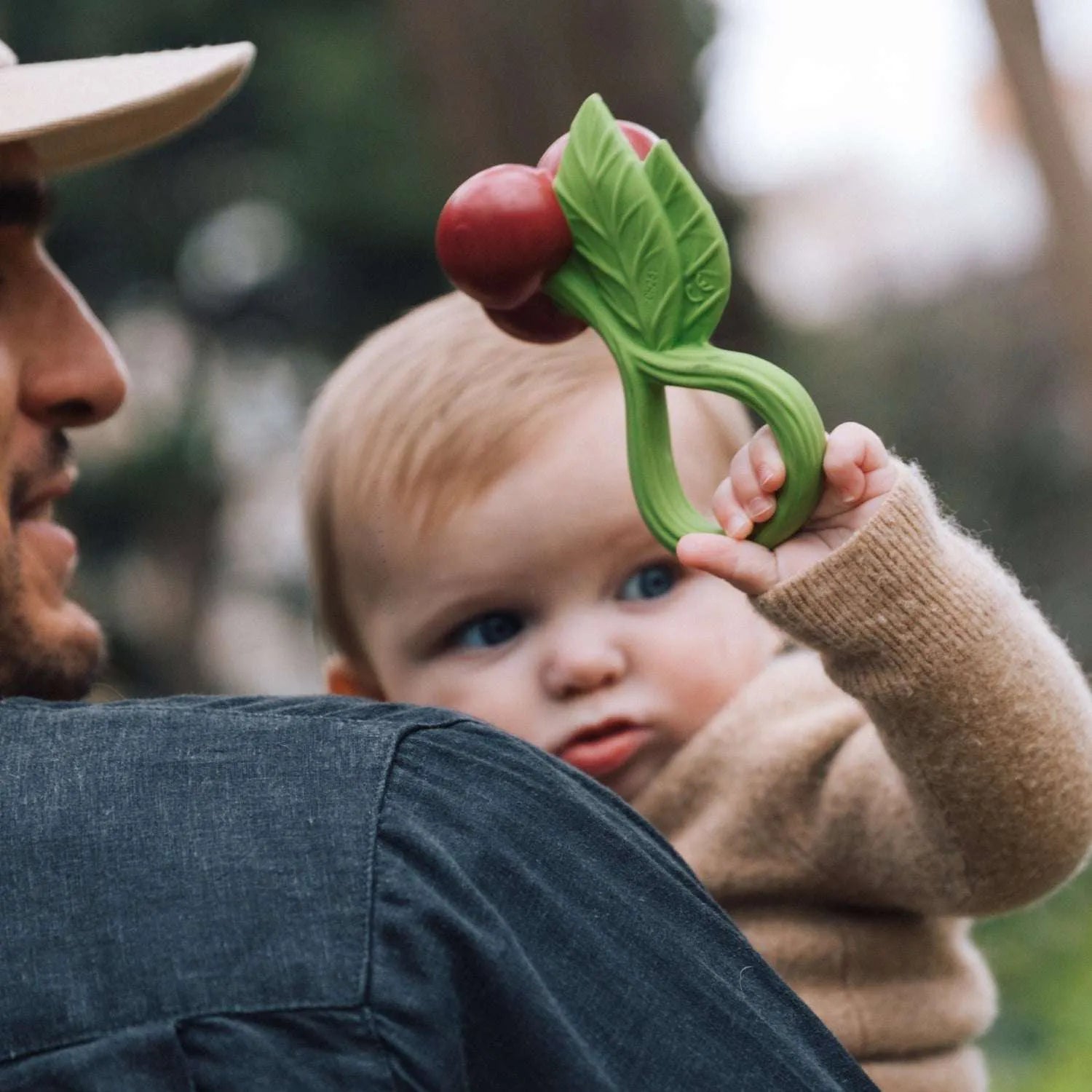 Teether and Rattle Cherry