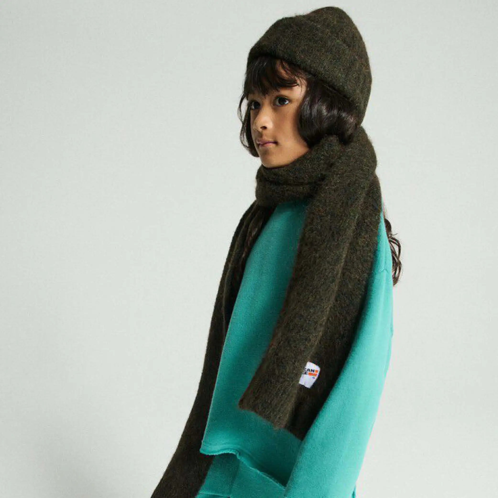 Scarf East in spruce melange