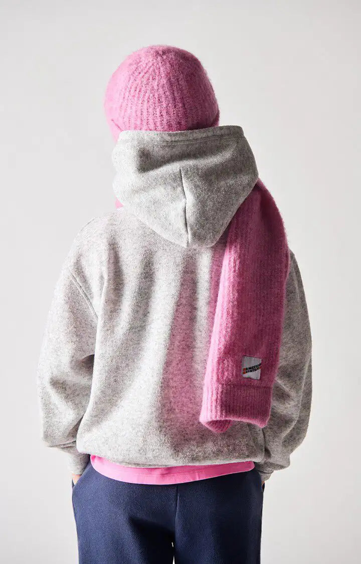 Scarf East in rose bubble melange