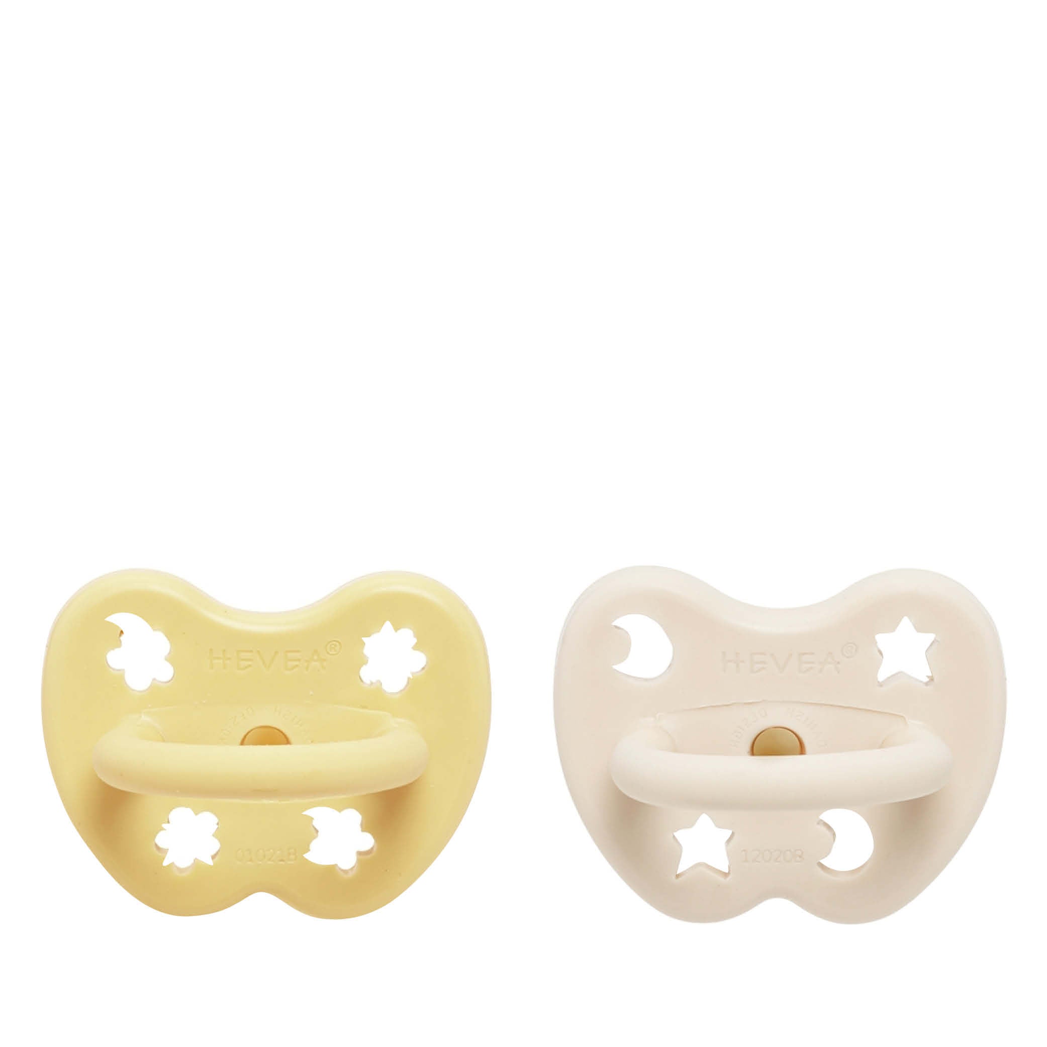 Pacifier Set in pale butter/milky white