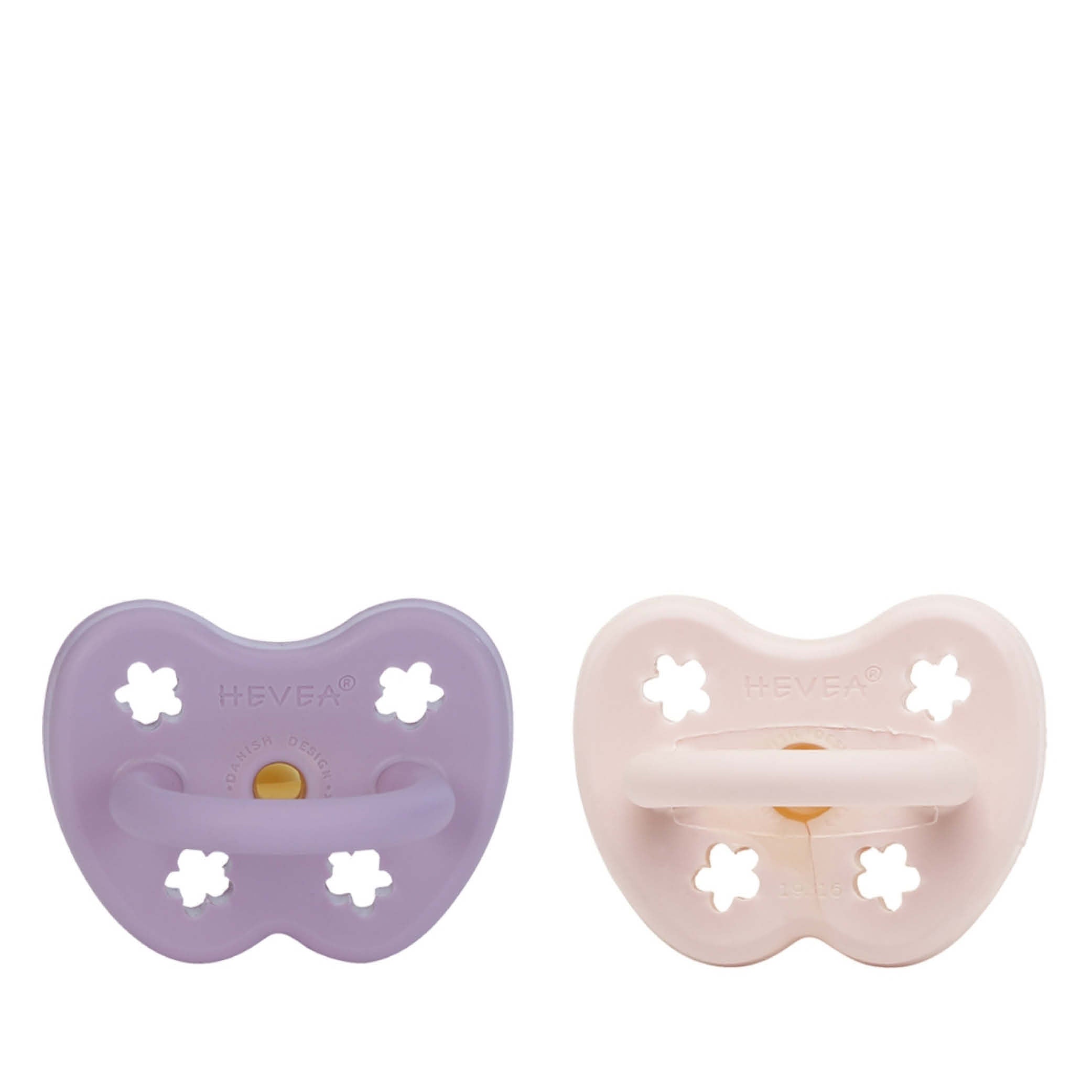Pacifier Set in powder pink/lavender