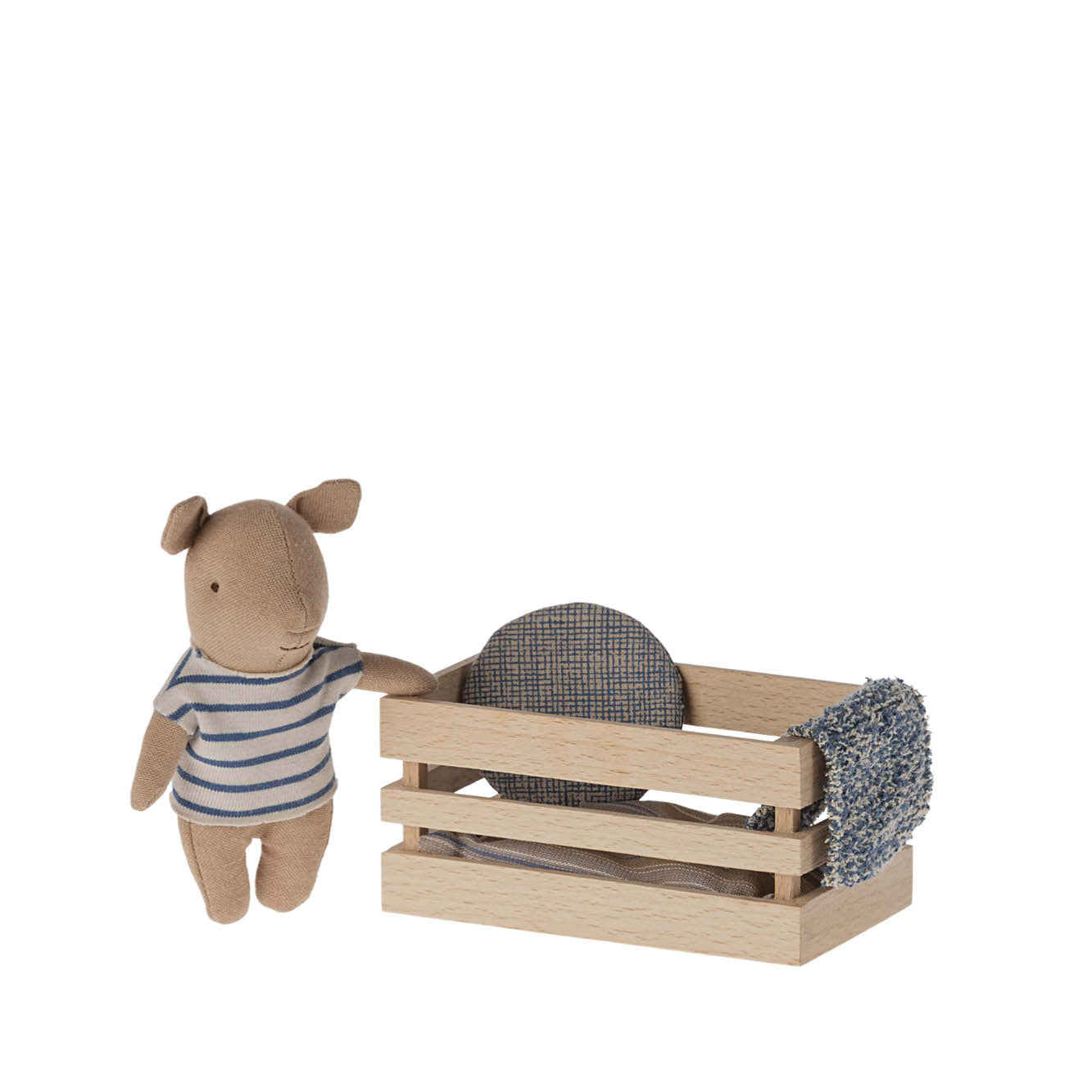 Kleines Schwein mit Box Junge