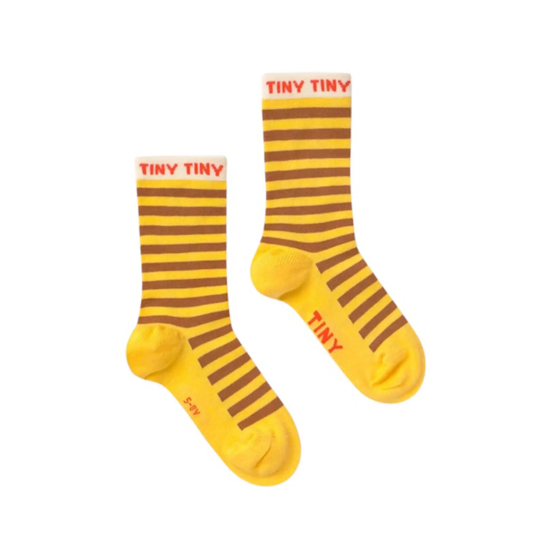 Gestreifte Socken in soft yellow/brown