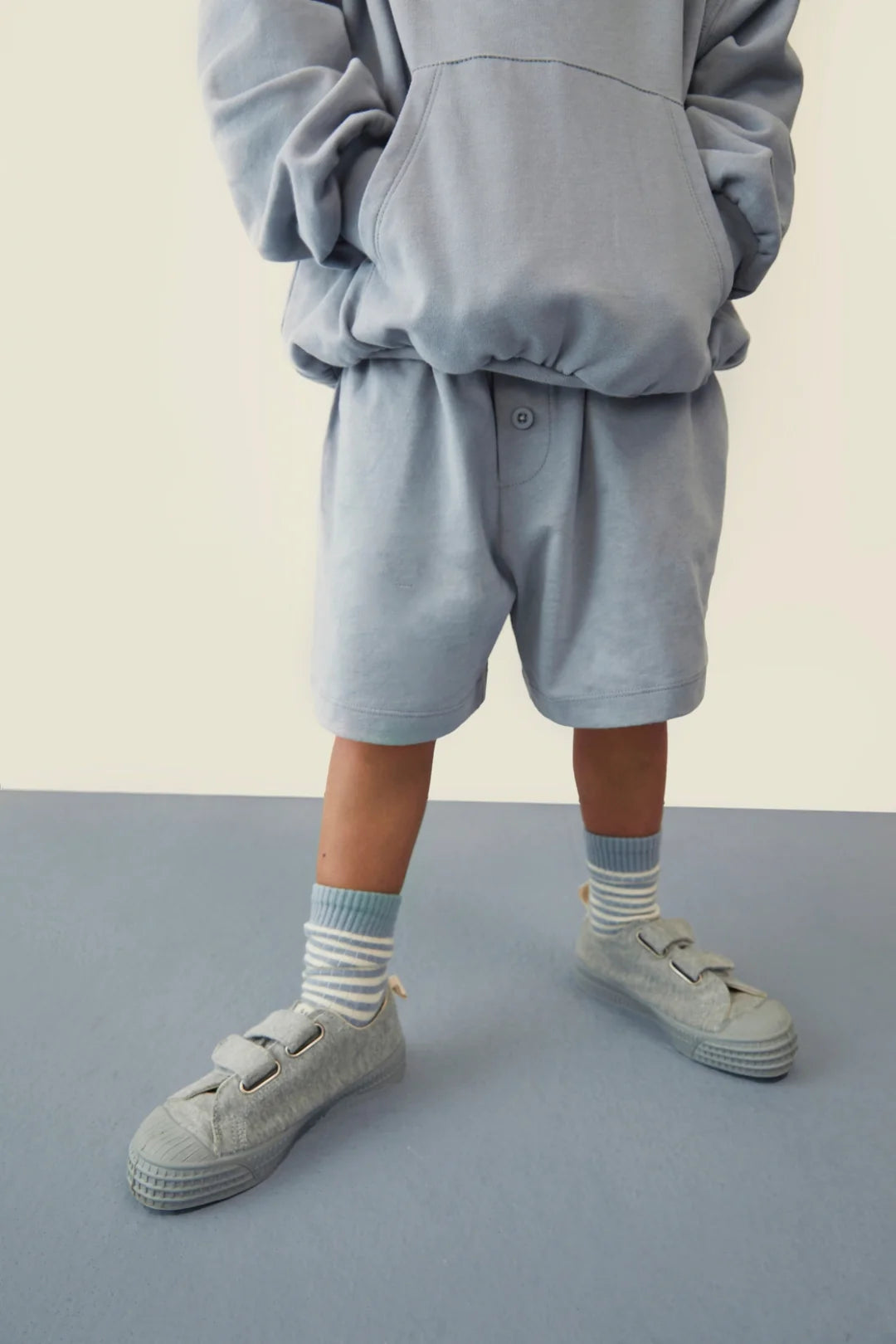 Gerippte Socken in stone gray/cream - 2er Set