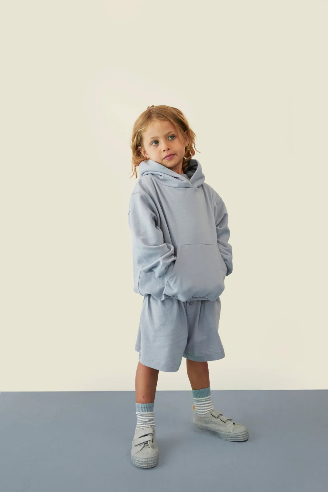 Gerippte Socken in stone gray/cream - 2er Set