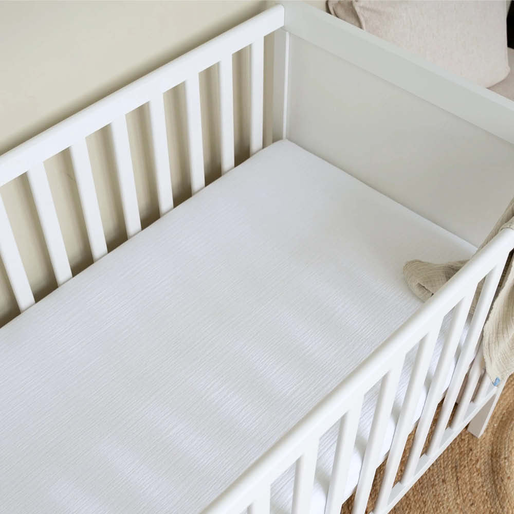 Muslin Fitted Sheet in cloud