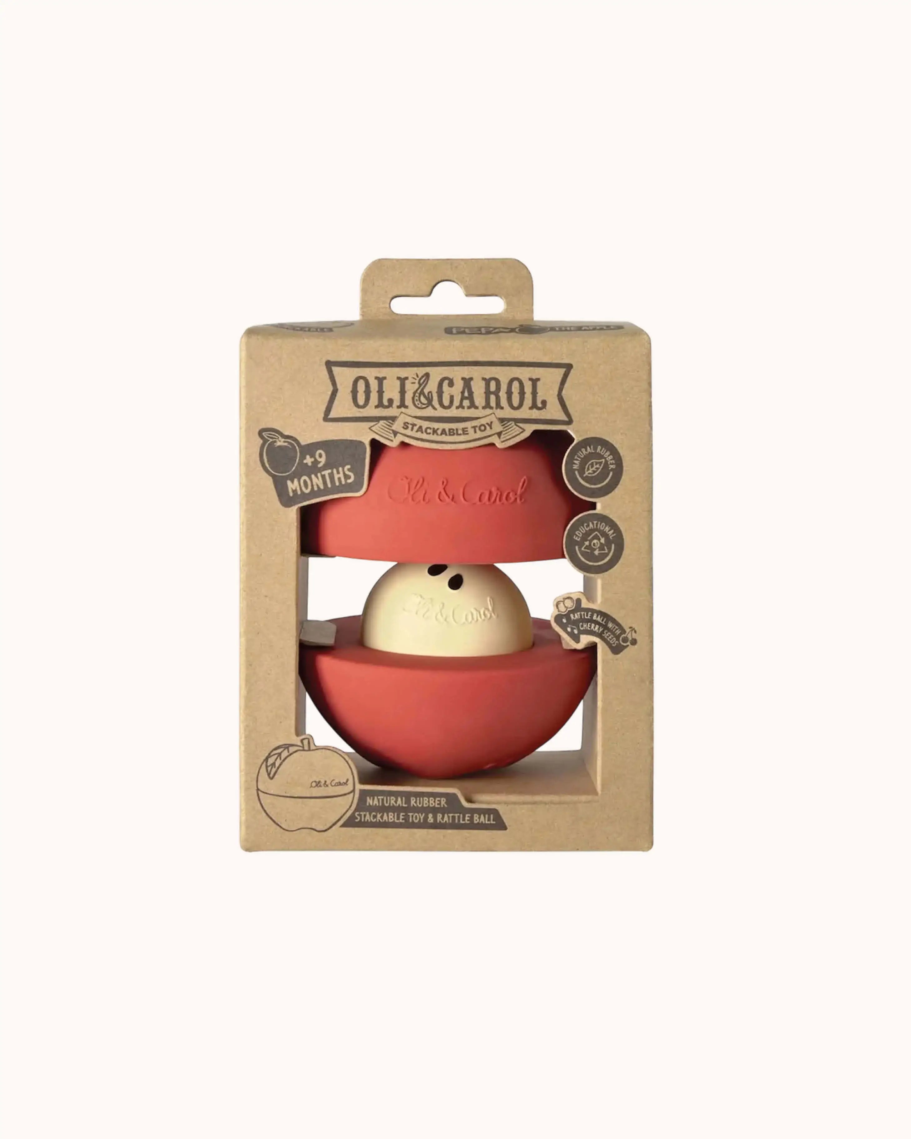 Stapelspiel & Rasselball Apfel