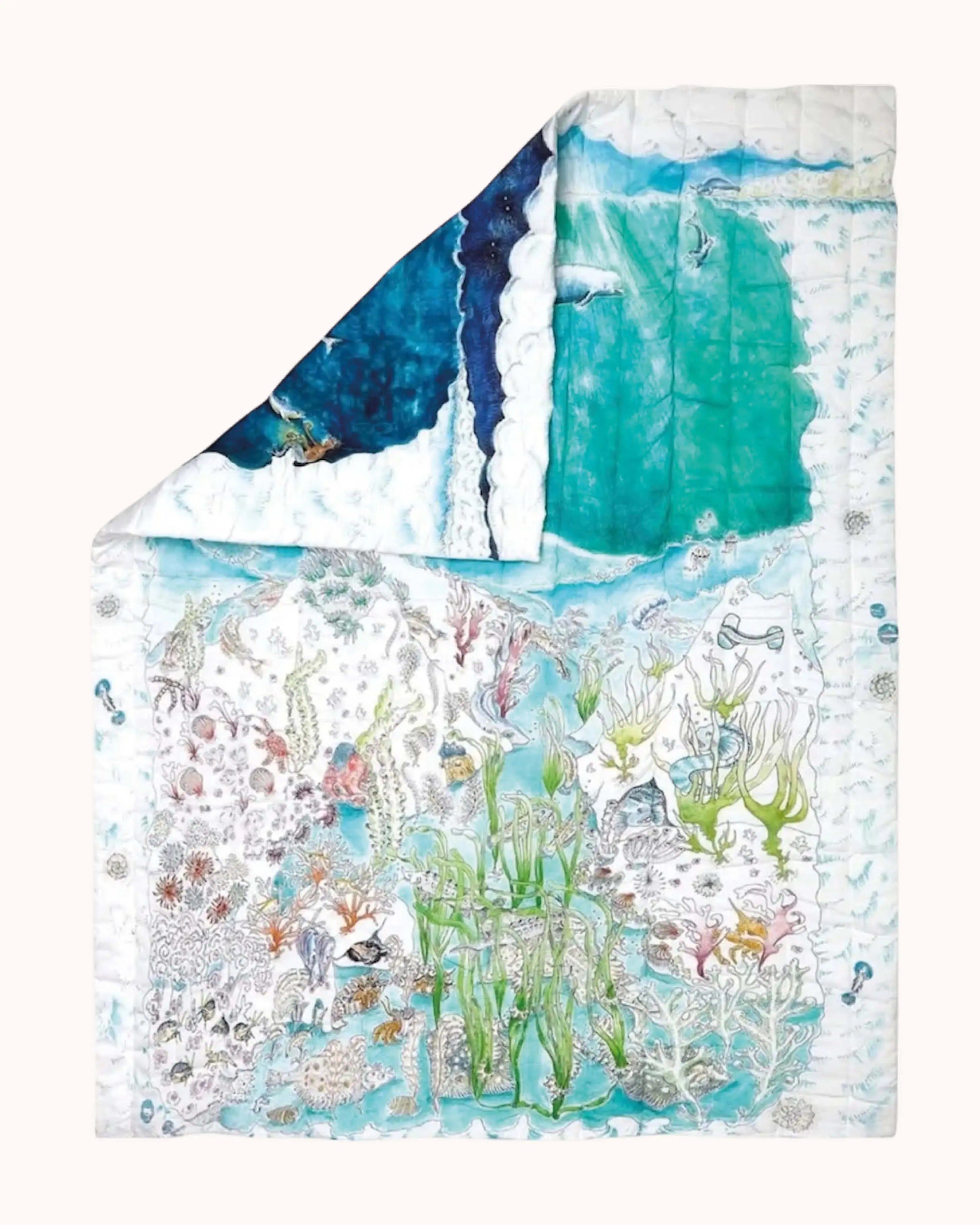 Reversible Quilted Blanket Legends Of The Sea