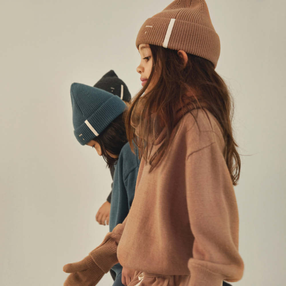 Beanie in blue grey