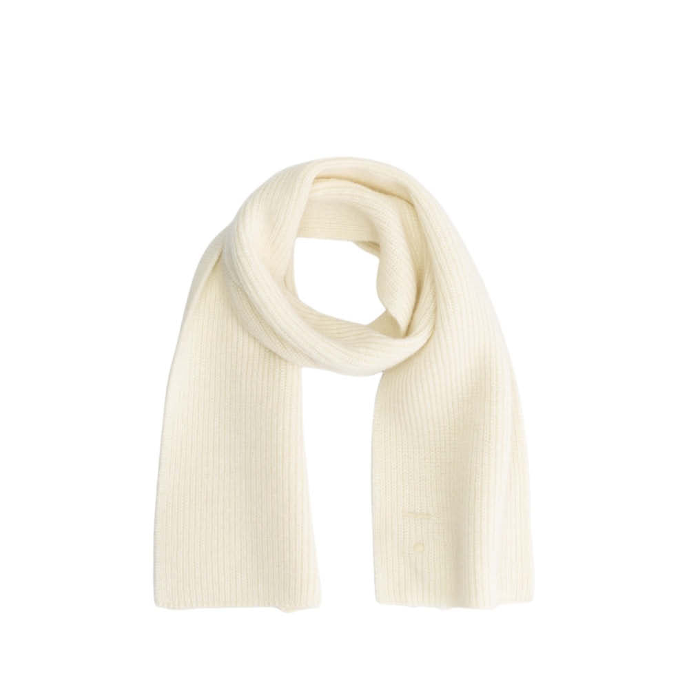 Knitted Baby Scarf in cream