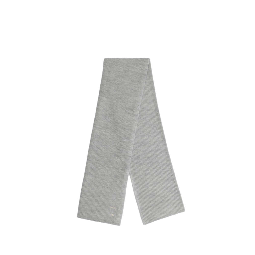 Knitted Baby Scarf in grey melange