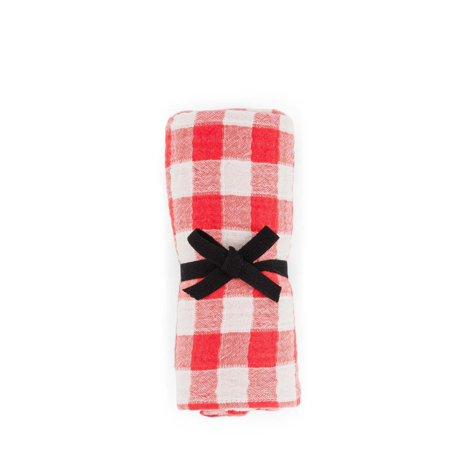 Muslin Swaddle Bianca in gingham tomato