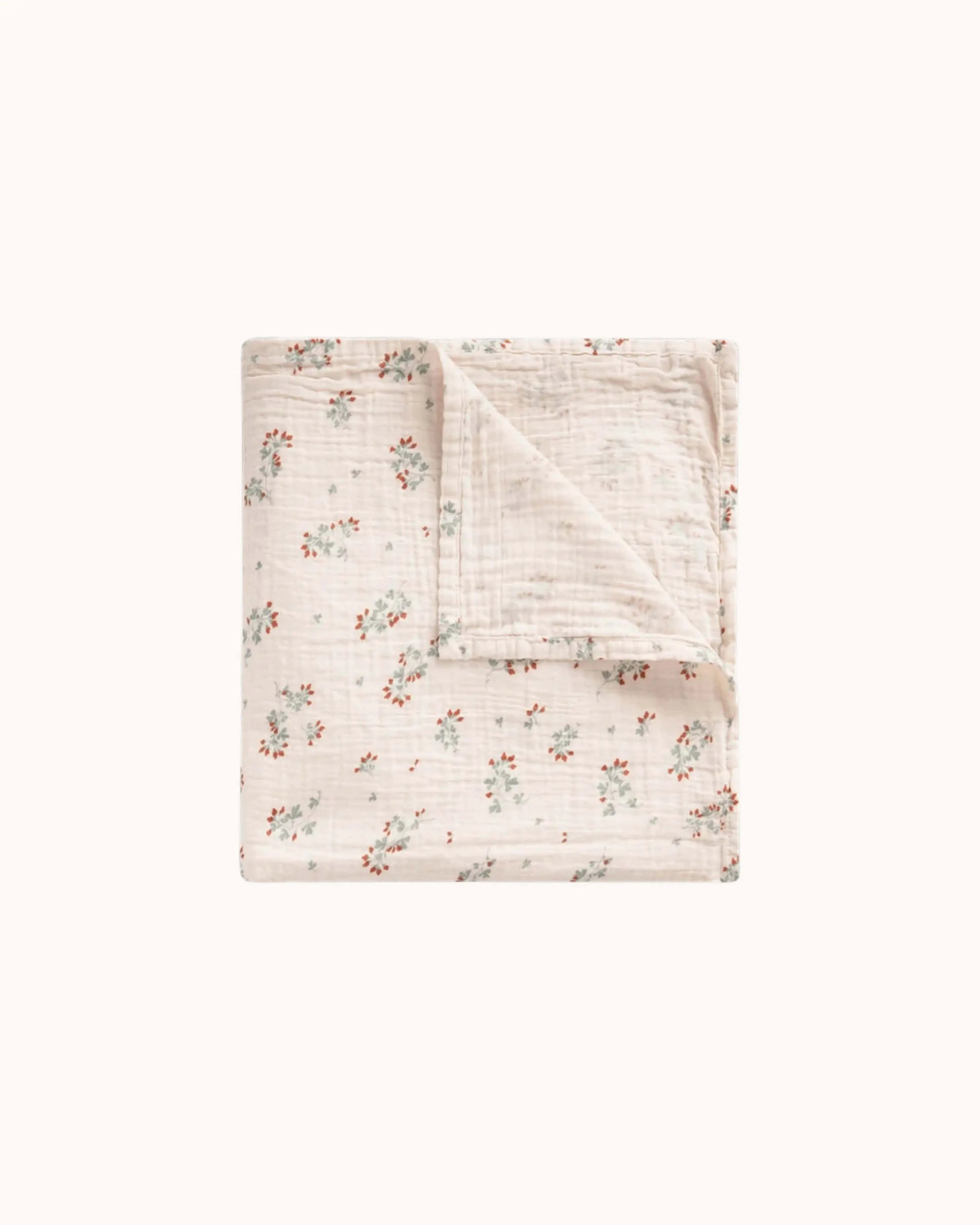 Muslin Swaddle Blanket in clover