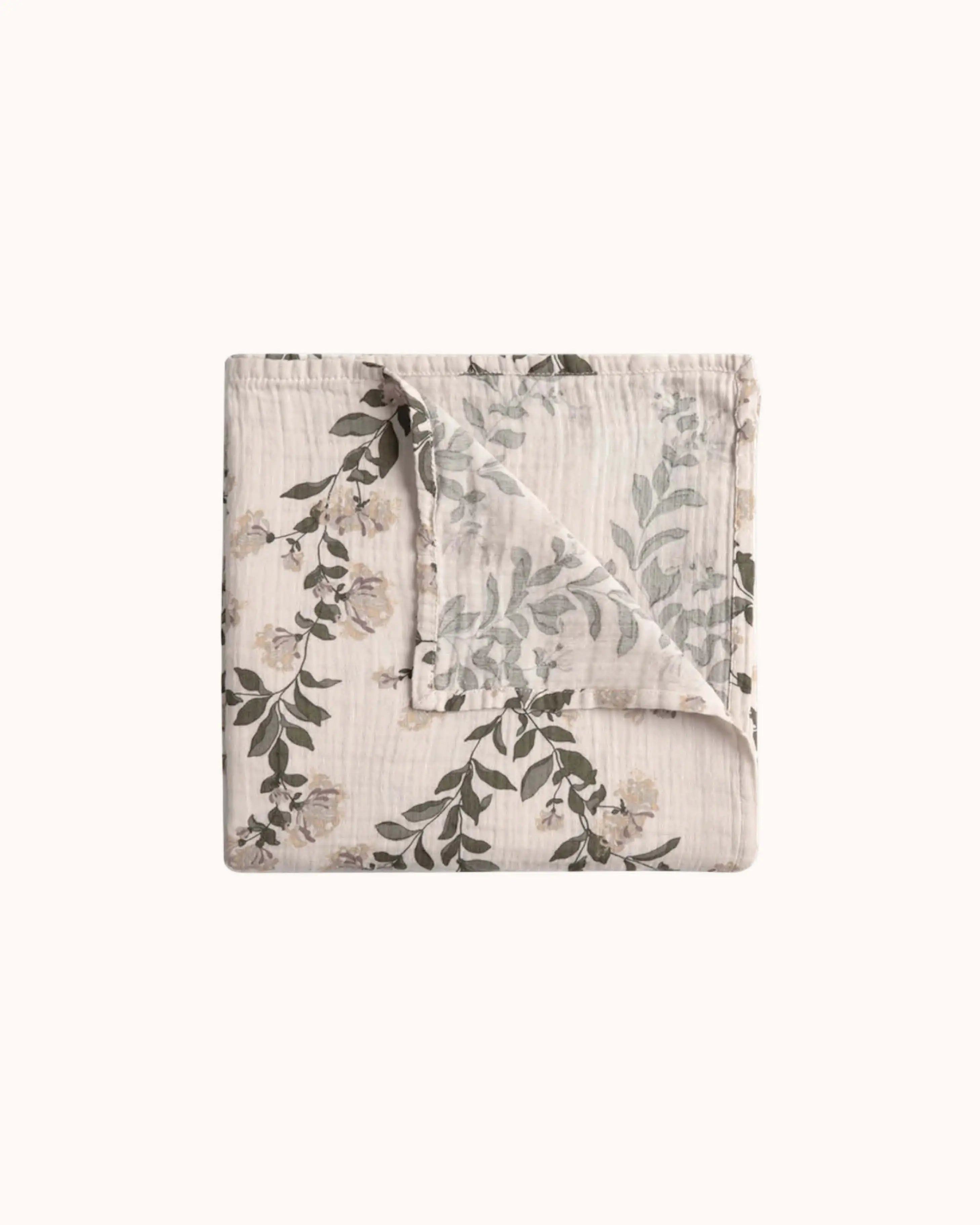 Muslin Swaddle Blanket in honeysuckle