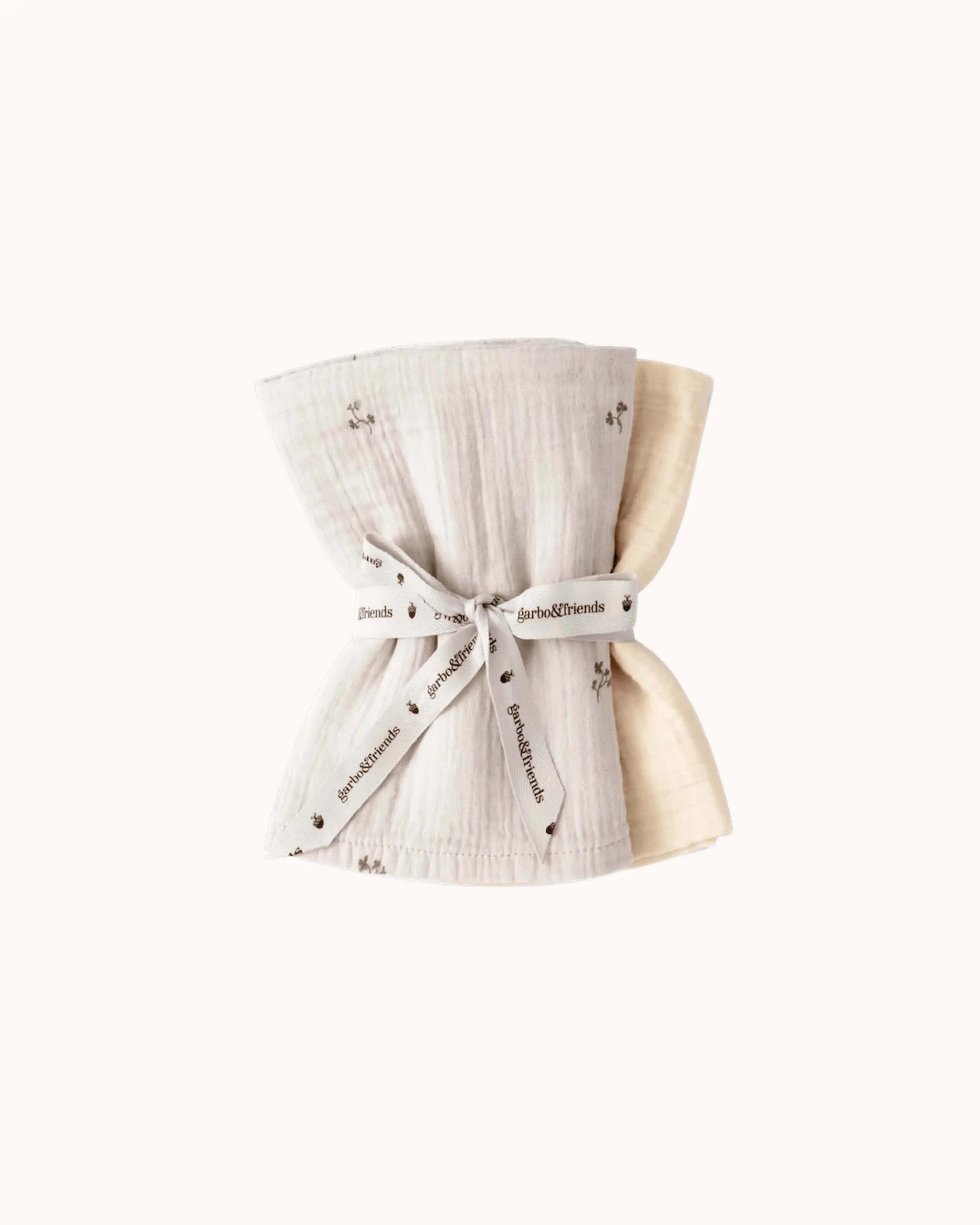Musselin Swaddle in folia ecru - 2er Set