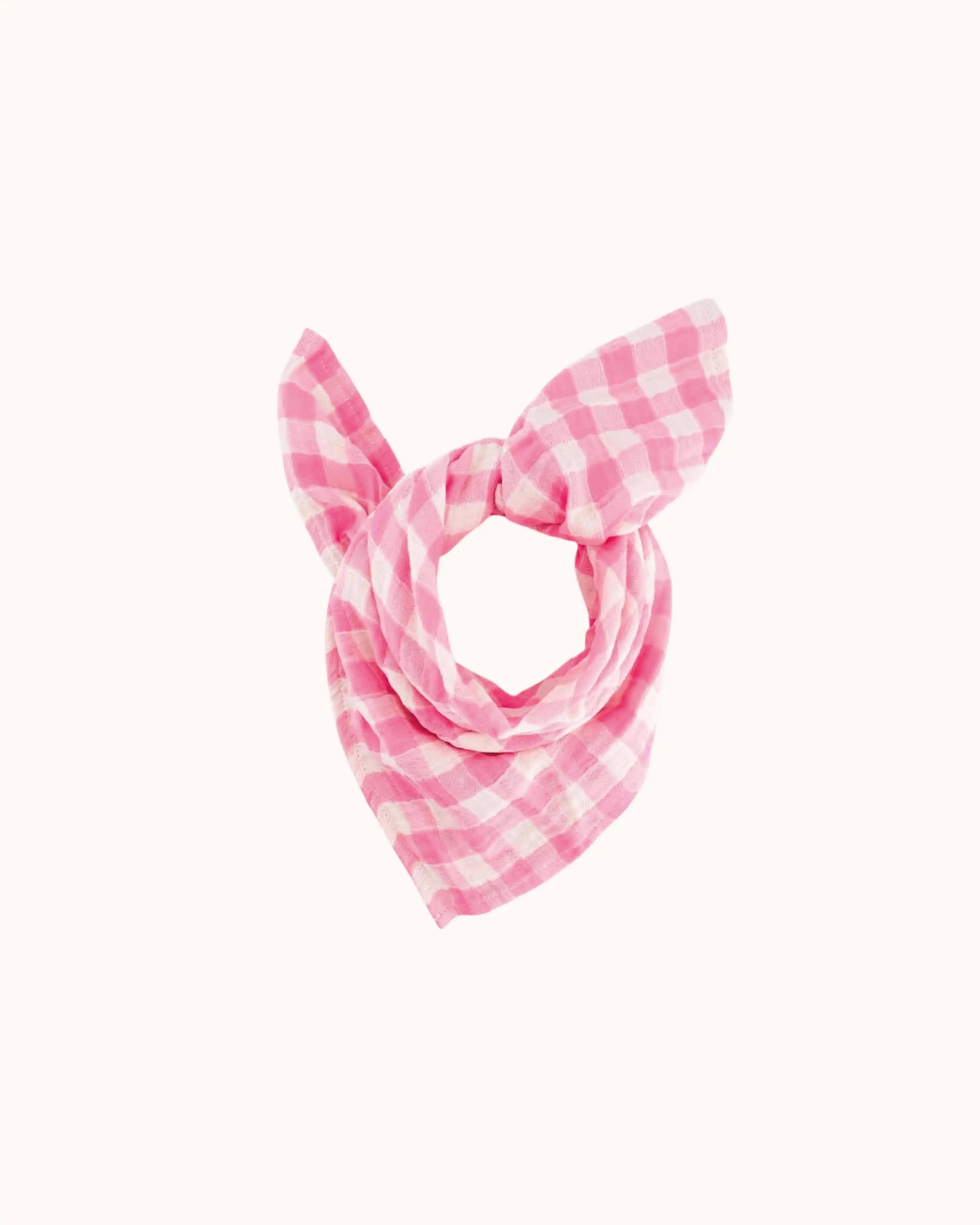 Musselin Swaddle Bianca in gingham pink