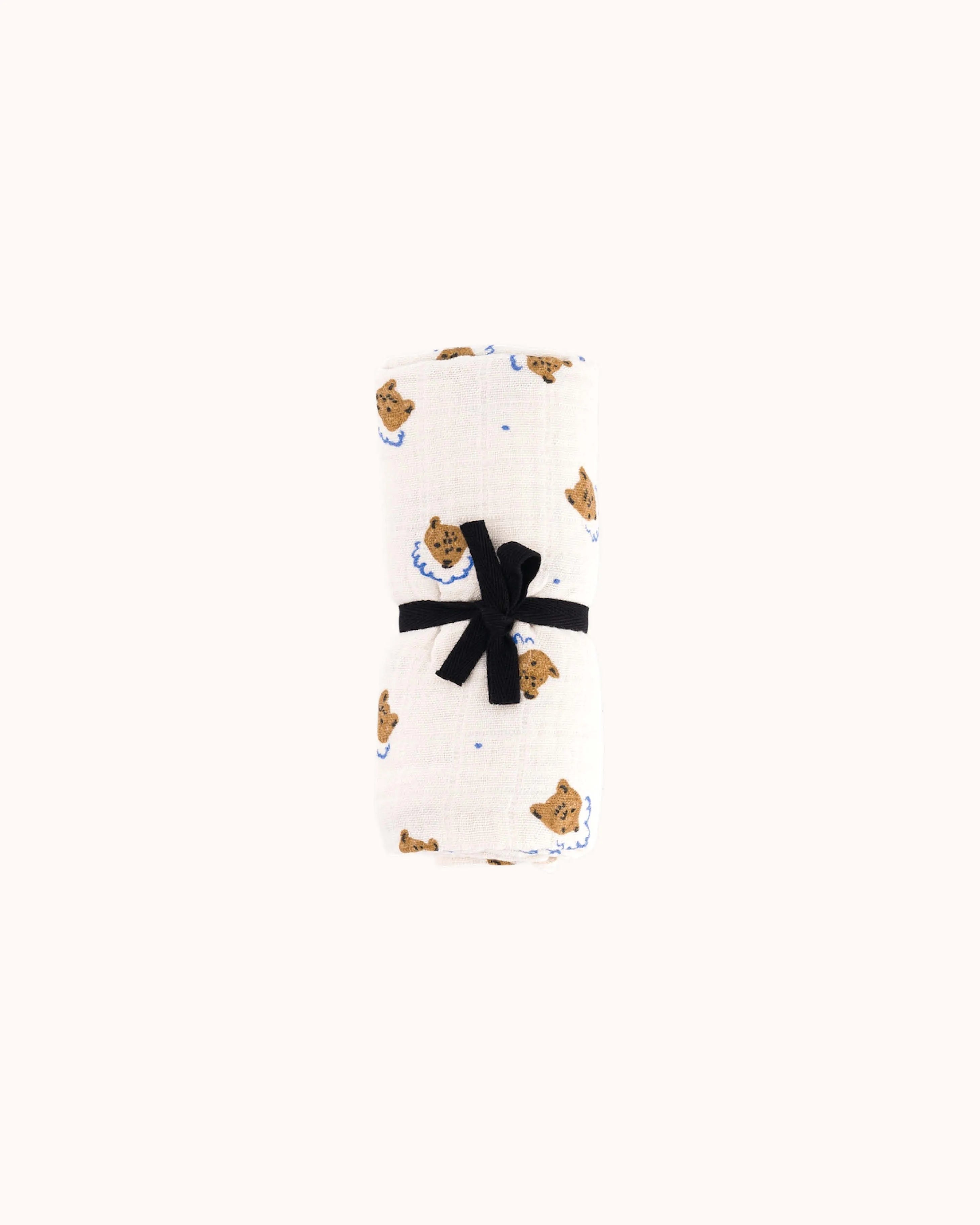 Musselin Swaddle Bianca Teddy