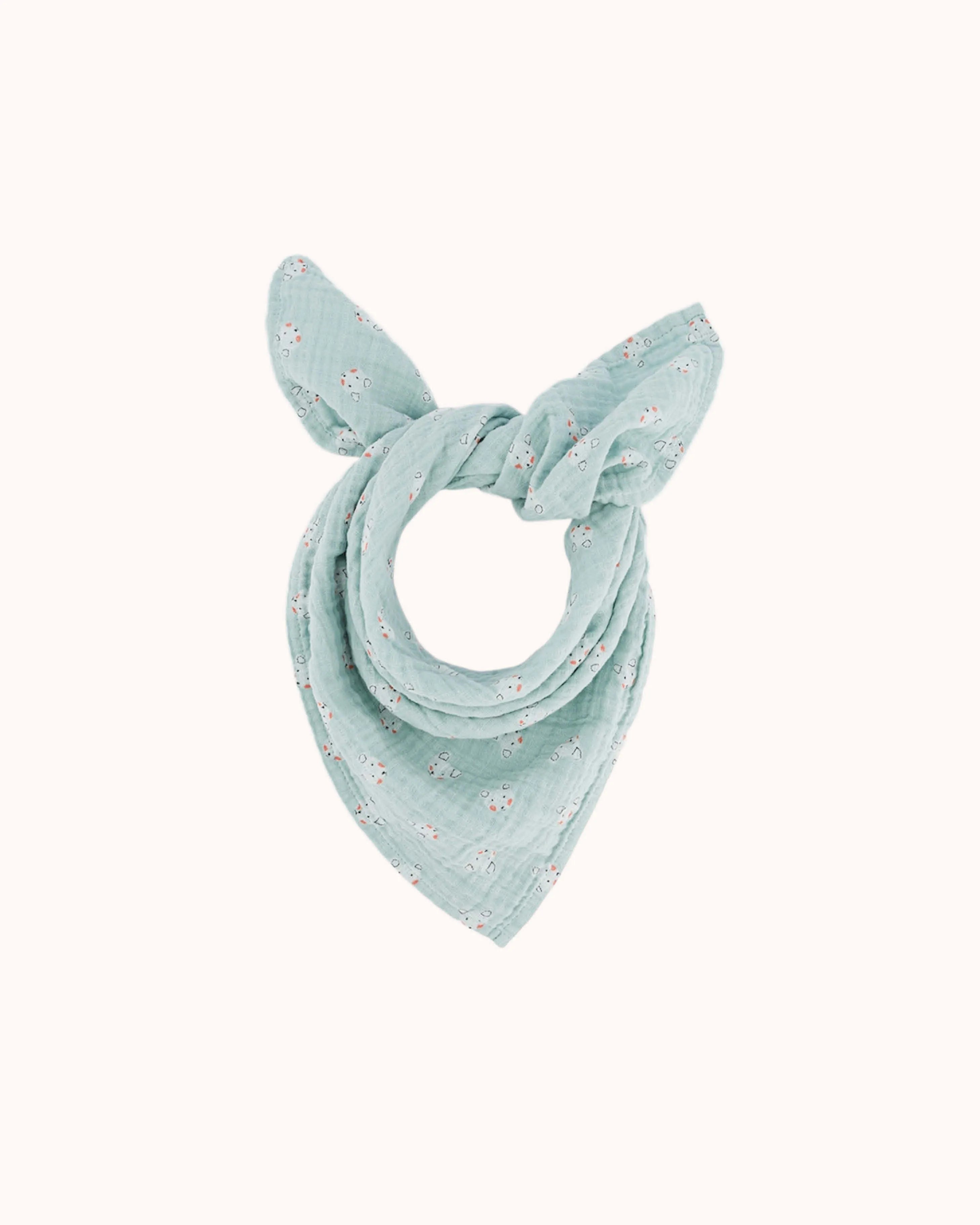 Musselin Swaddle Bianca Teddy blue