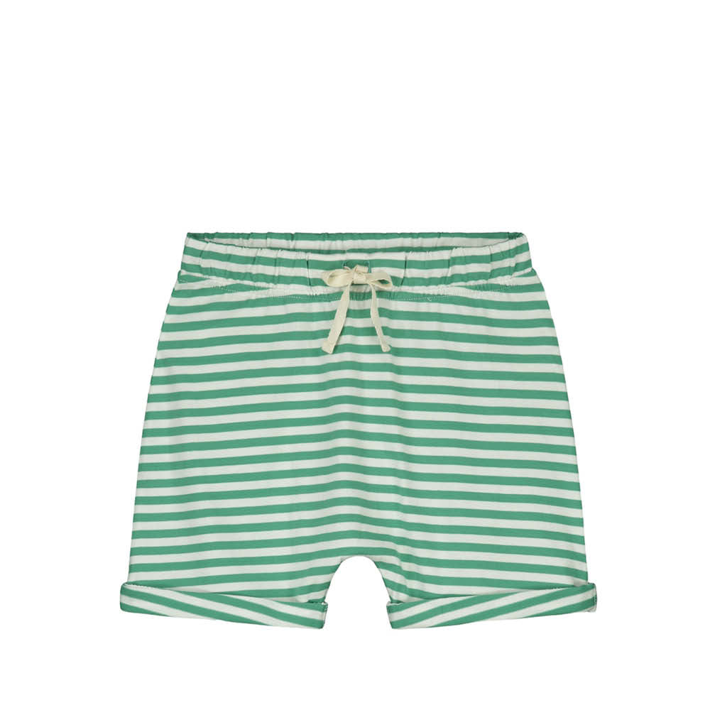 Sweatshorts in bright green/off-white