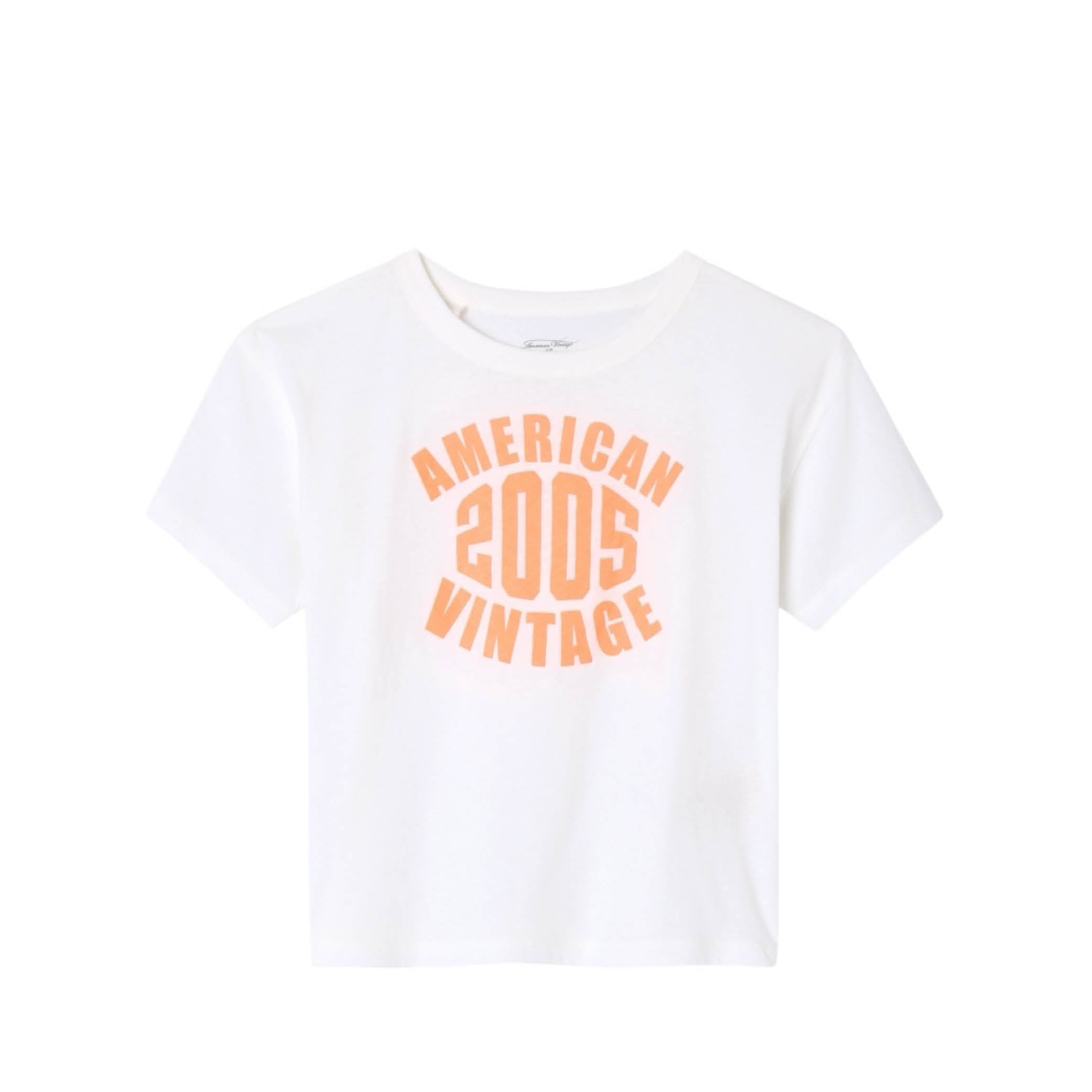 Kurzärmliges T-Shirt Gamipy in weiß/neon orange