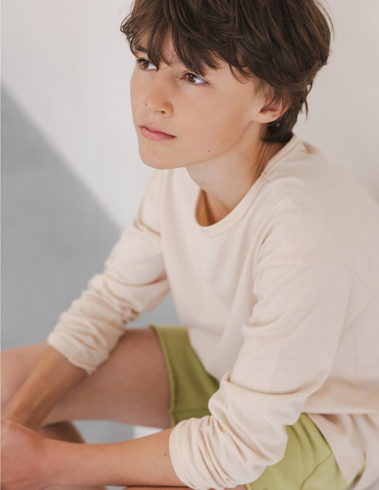 Longsleeved T-Shirt in marshmallow
