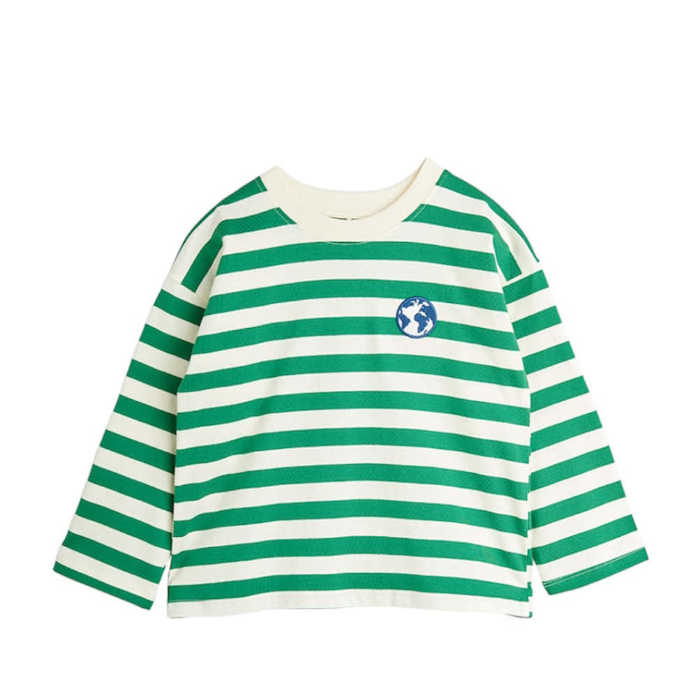 Langärmliges T-Shirt mit Weltkugel