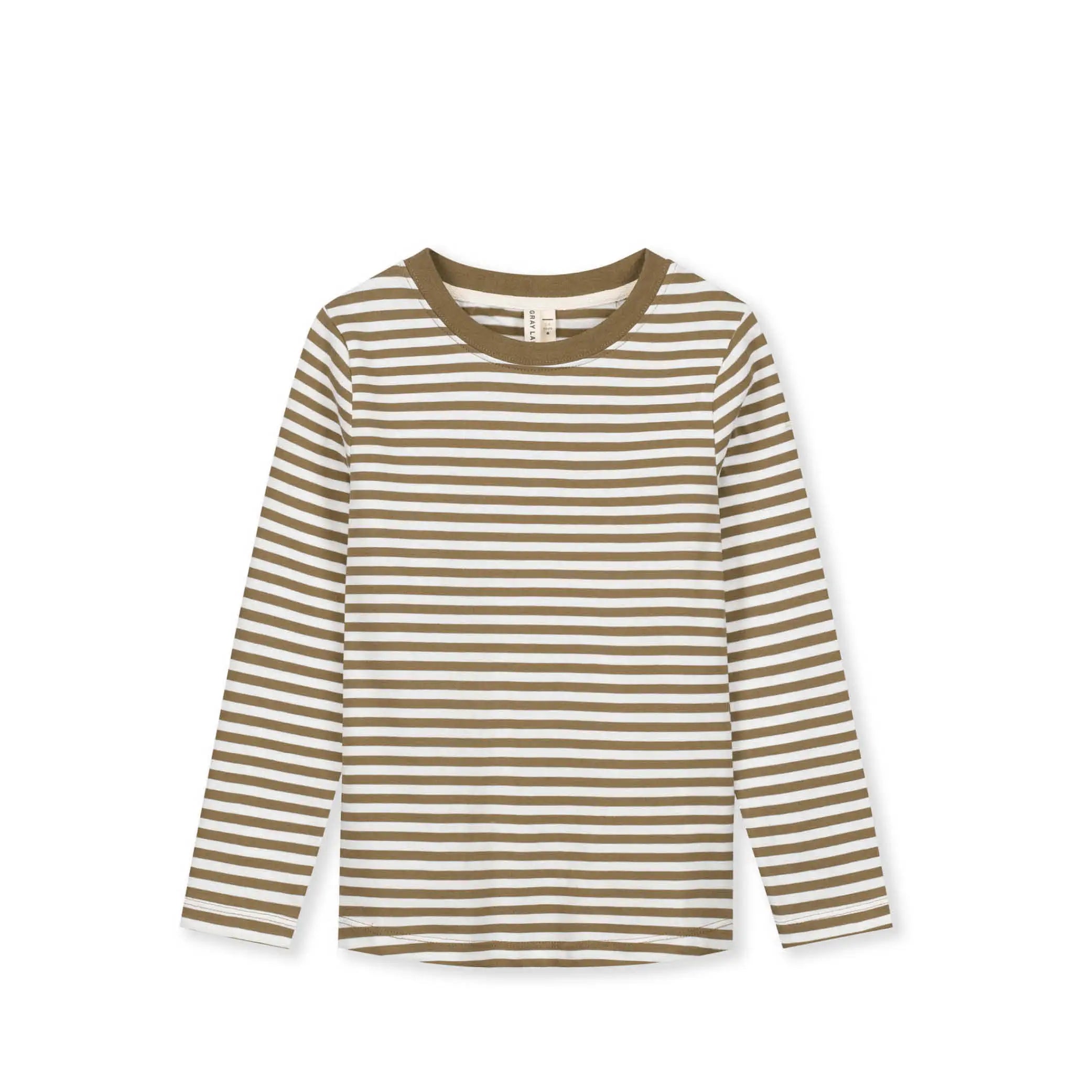 Long-sleeved T-Shirt in woody/cream