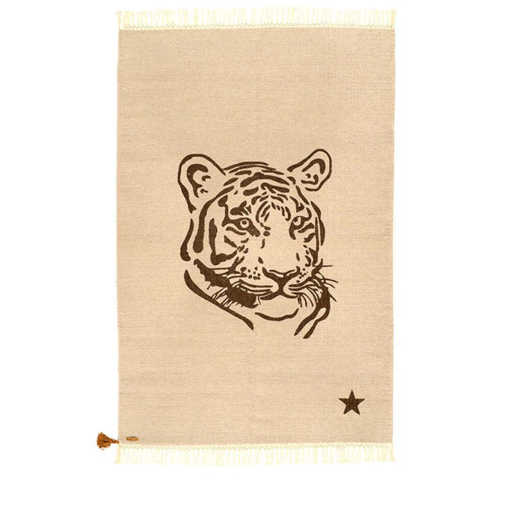 Cotton Rug Gypsy Tiger in beige