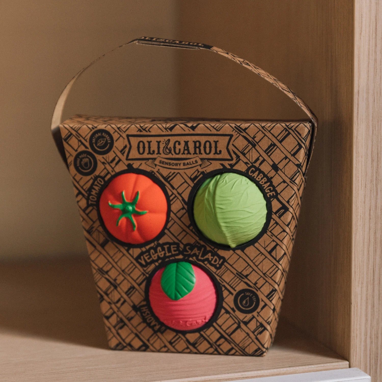 Sensorische Babybälle Gemüsesalat