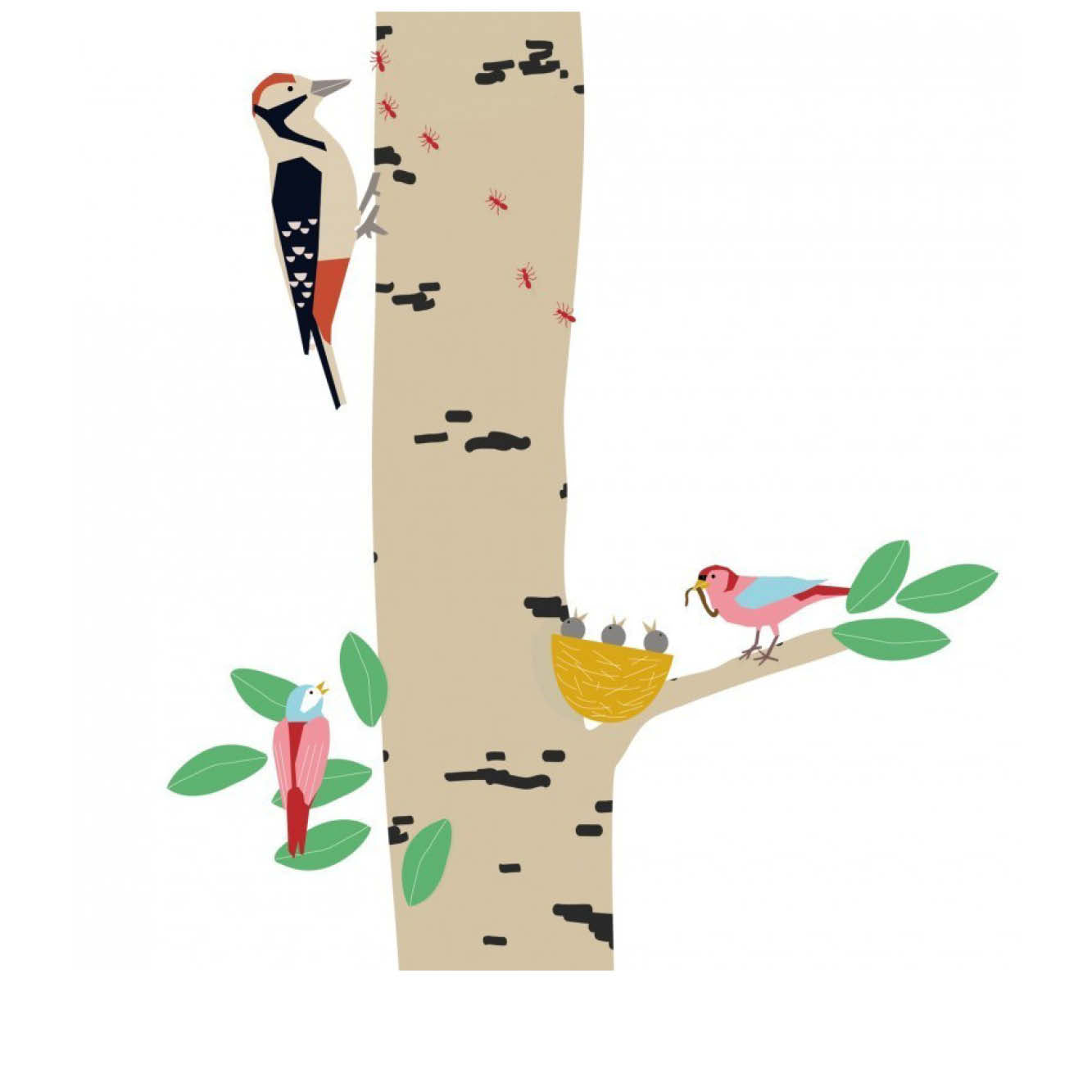 Riesiger Wandsticker Wald