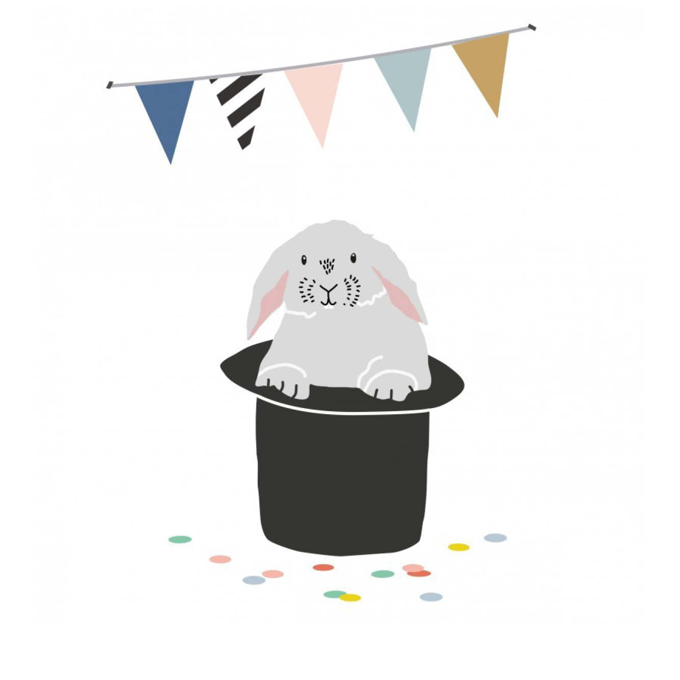Hase Wandsticker
