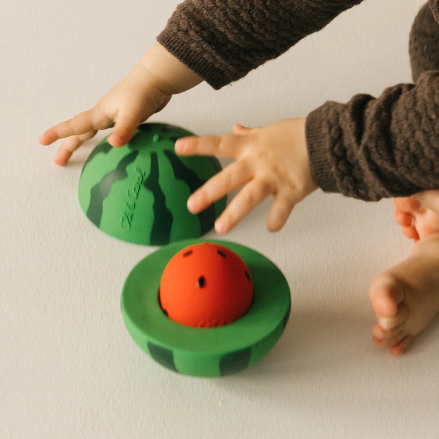 Stapelspiel & Rasselball Wassermelone