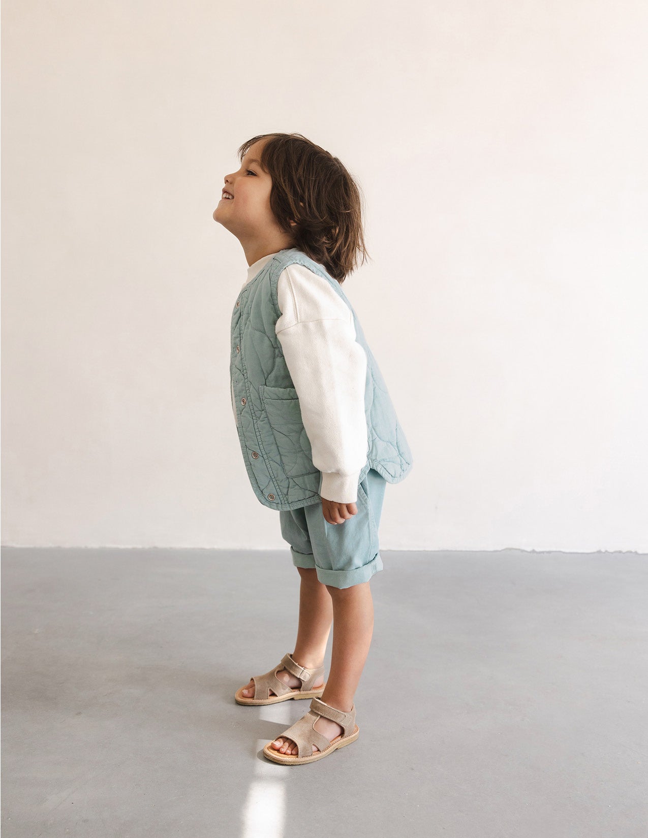 Quilted Vest in stormy