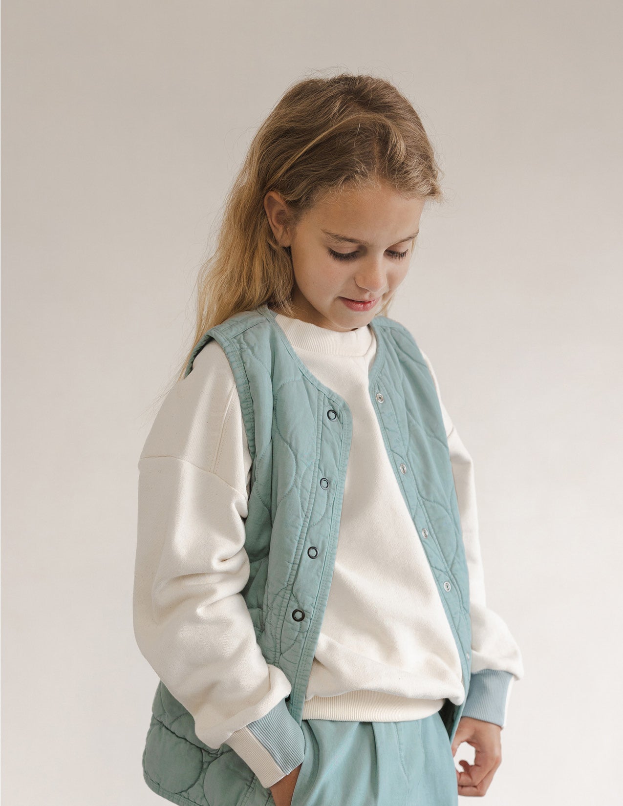 Quilted Vest in stormy
