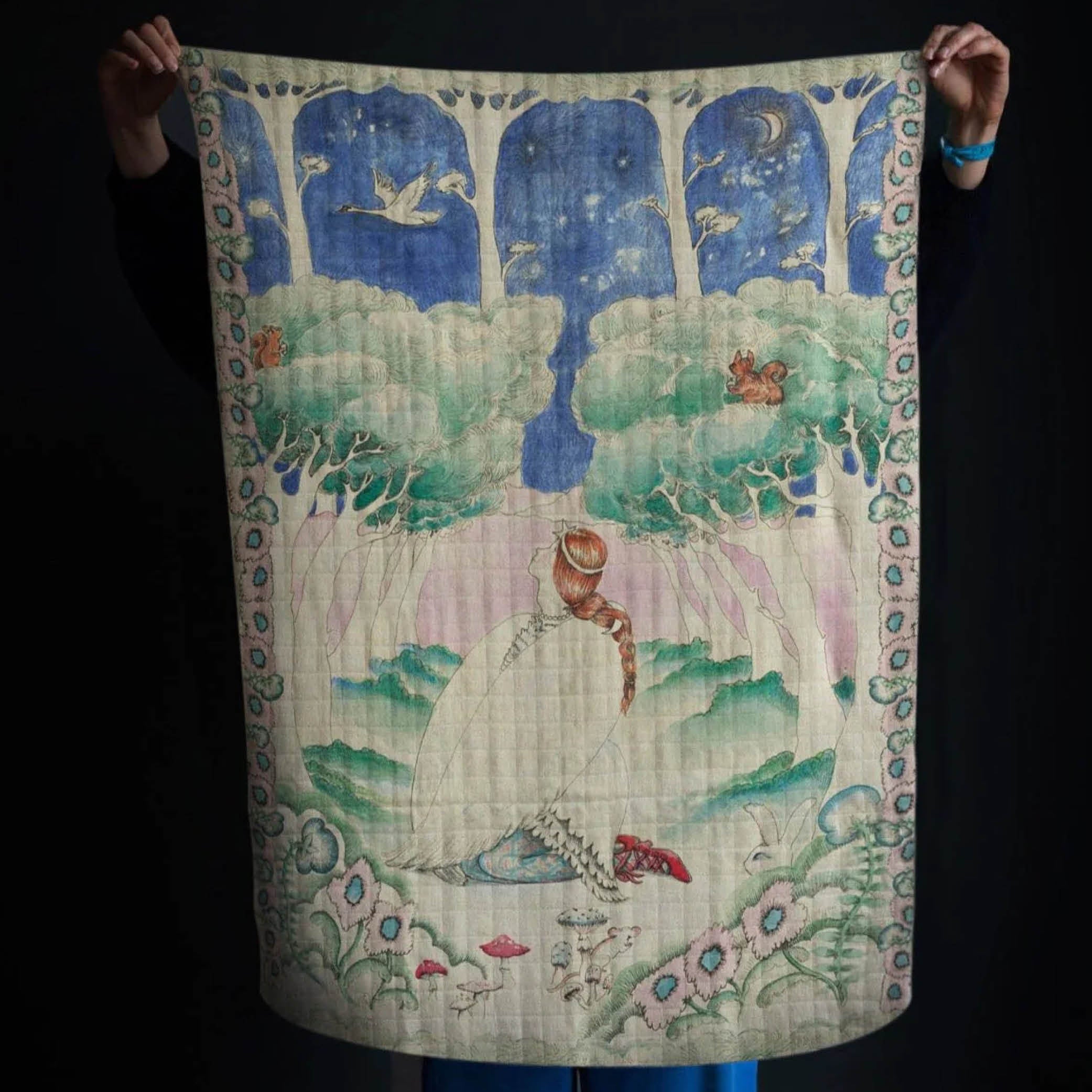 Baby Muslin Wild Swans