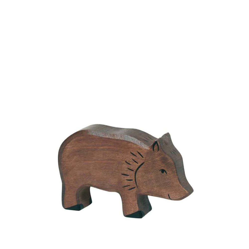 Wooden figure, wild boar sow