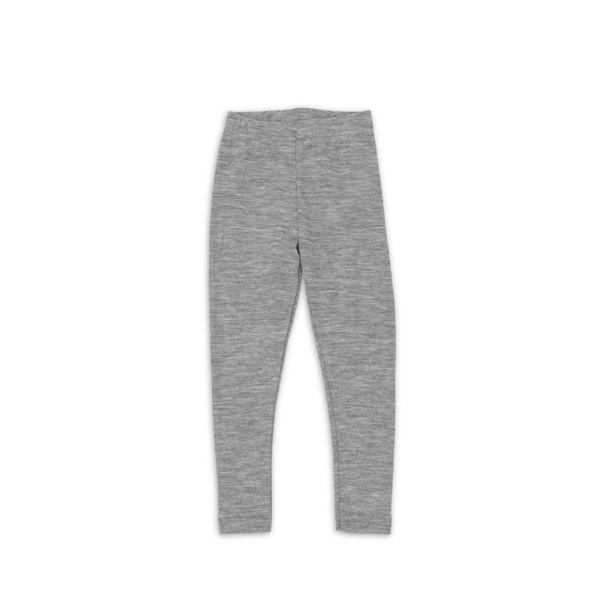 Kinder Leggings aus Wolle Seide in grey melange von Engel Natur