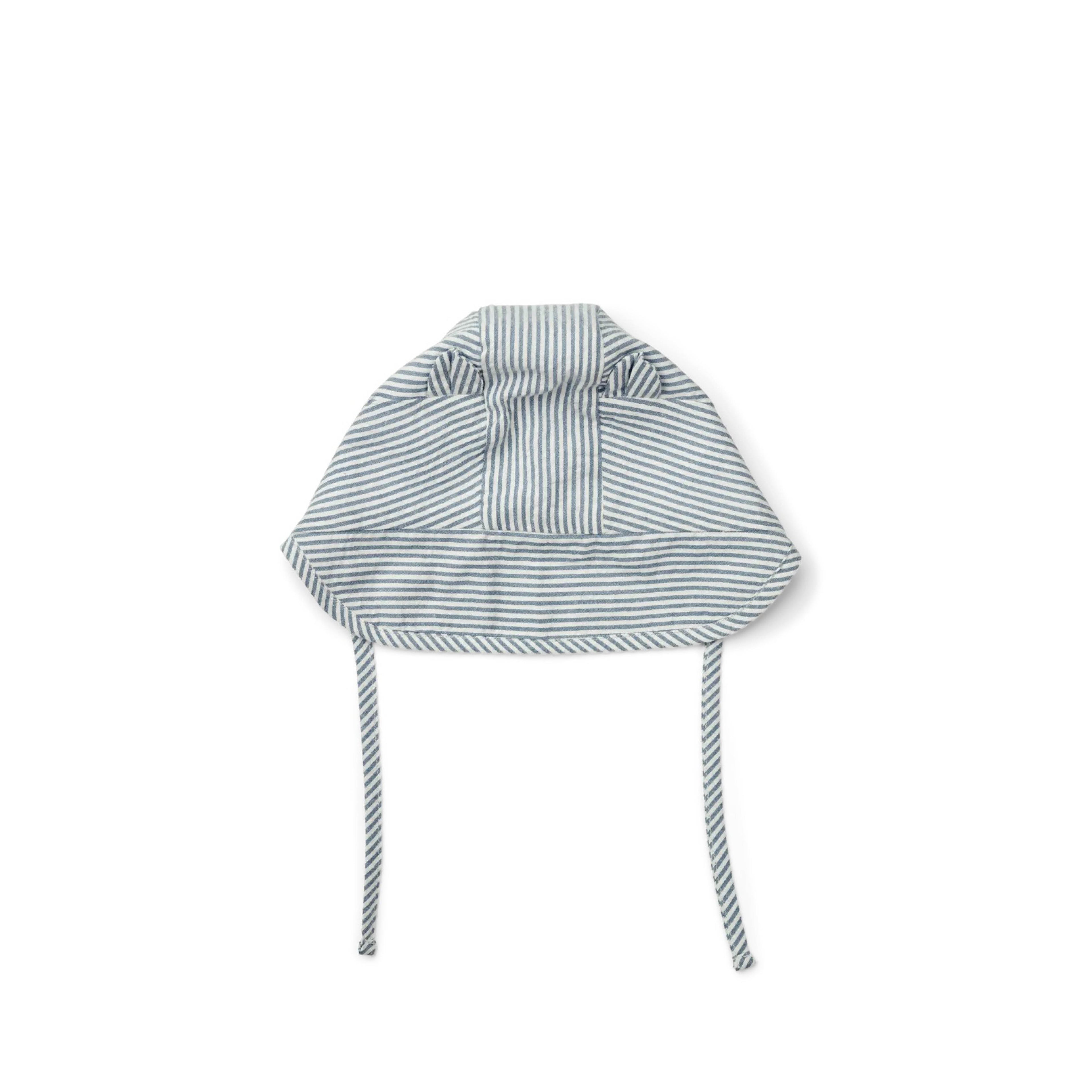 Sonnenhut Rae in blue wave/creme de la creme gestreift