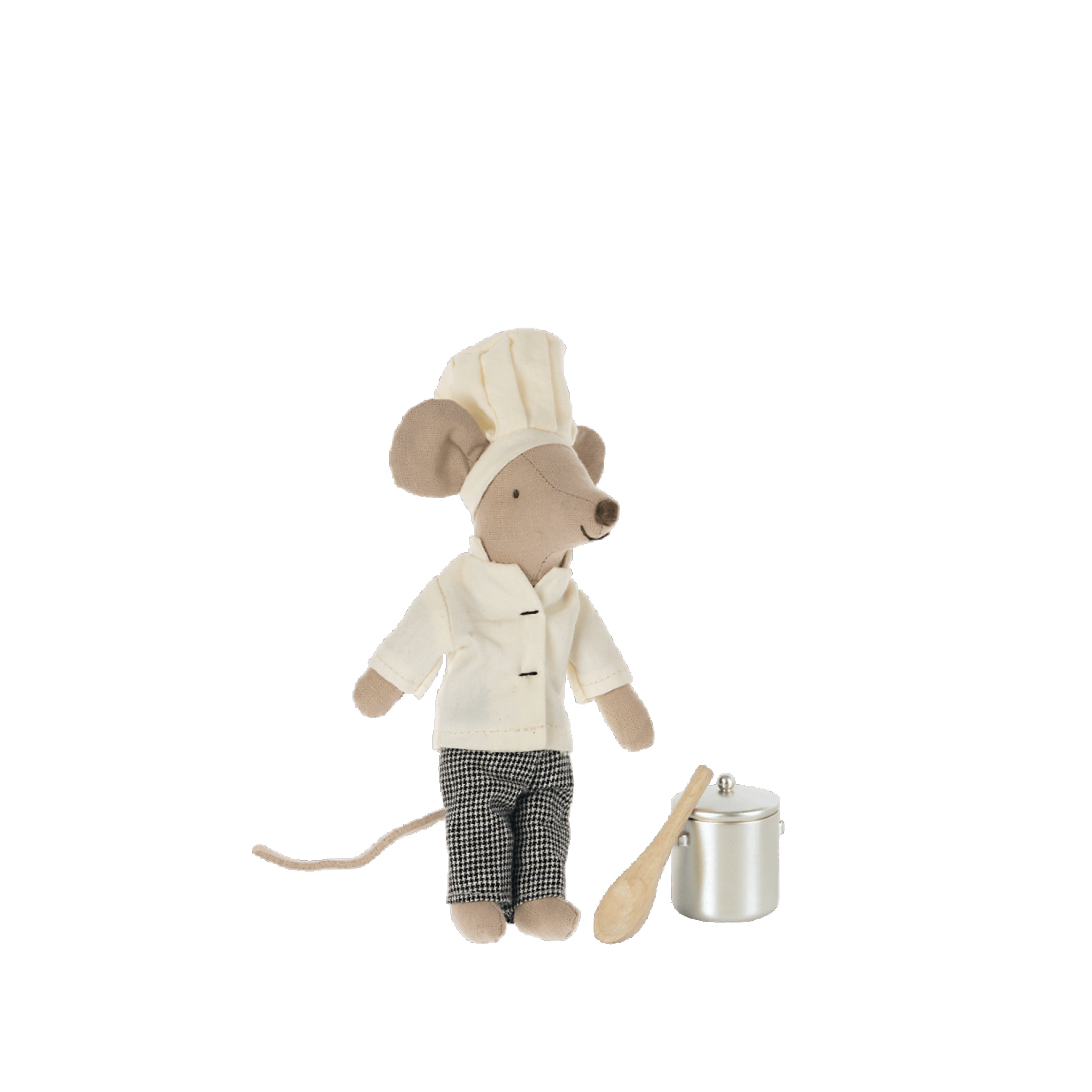 Chef Mouse with Soup Pot and Spoon