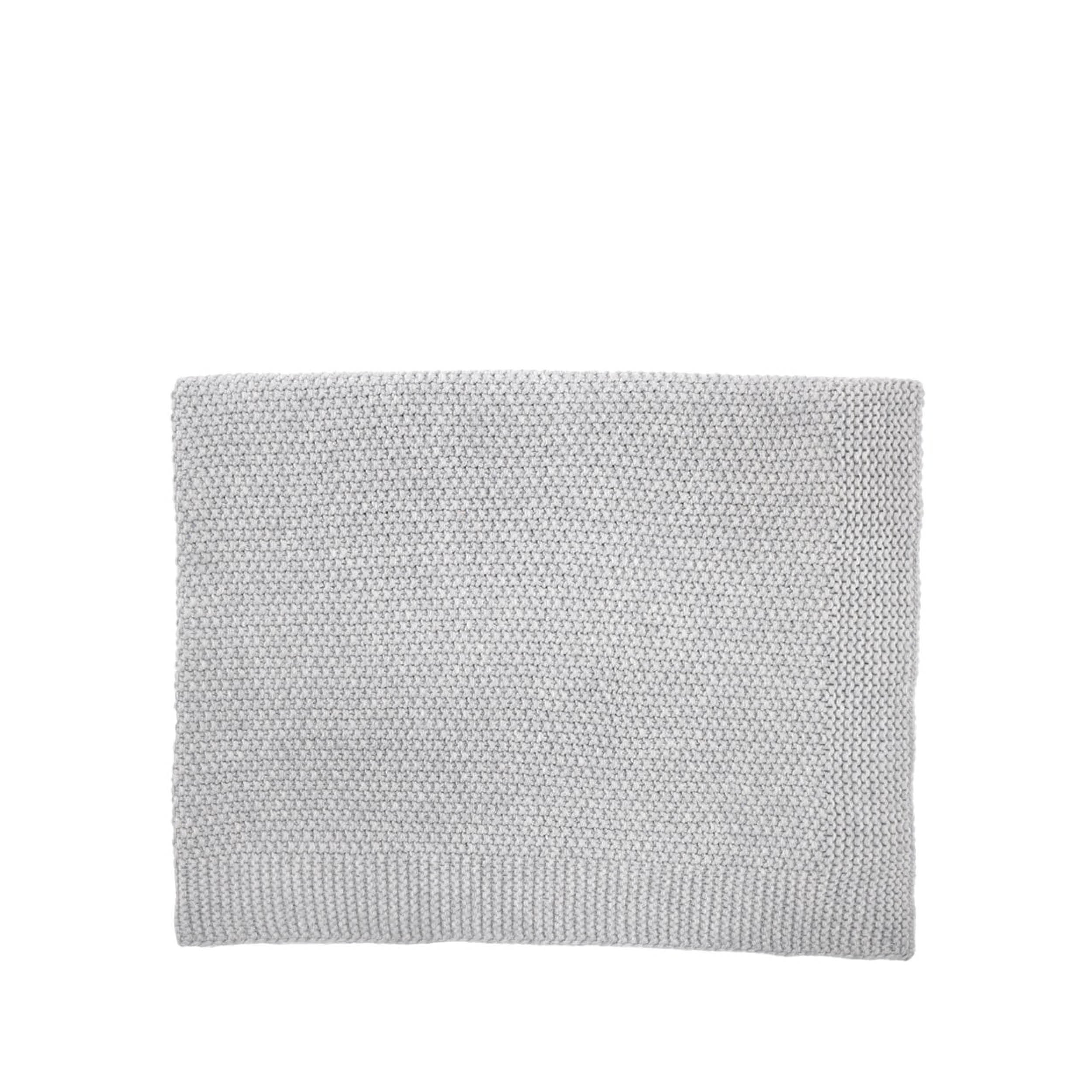 Gestrickte Decke Bou in light grey
