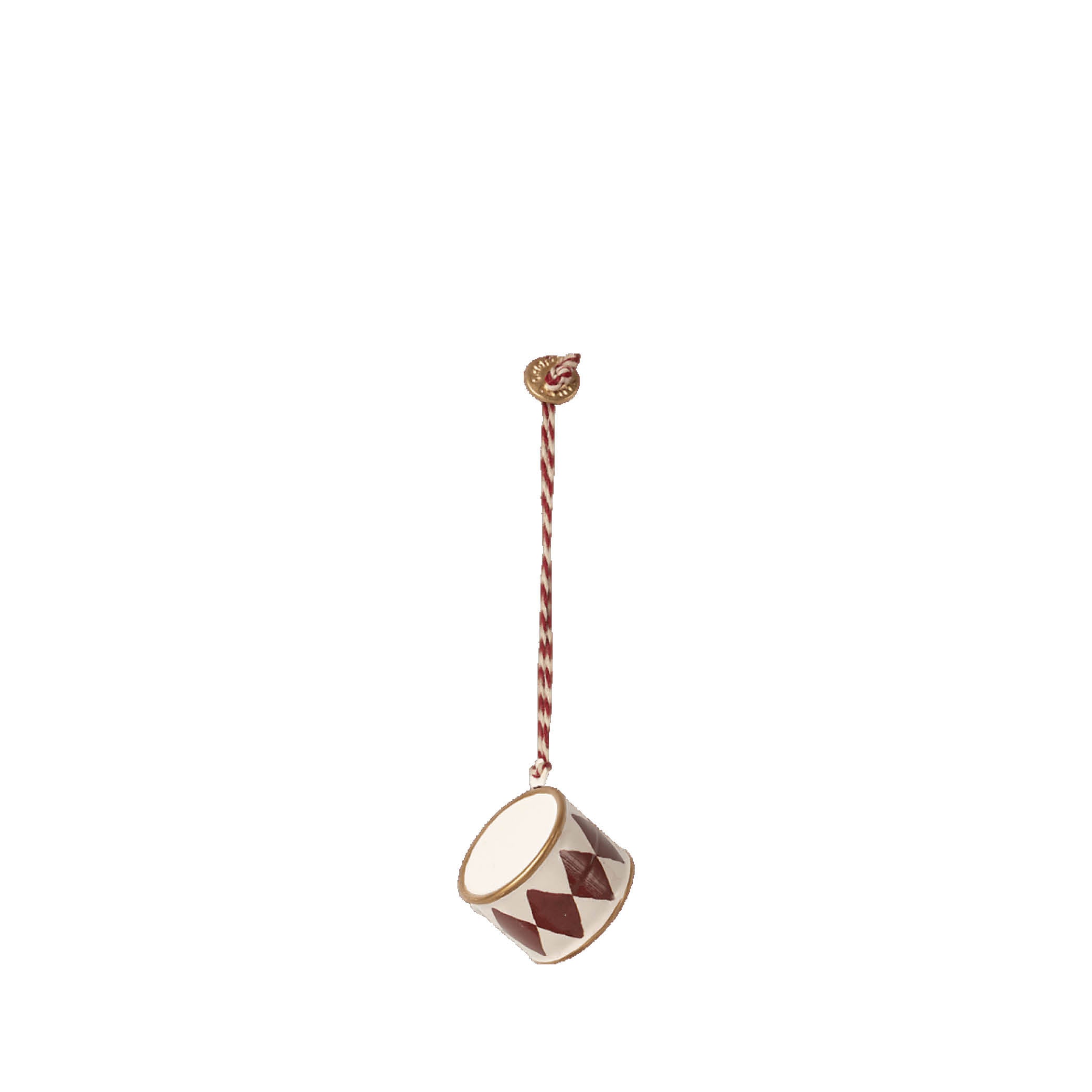 Metallornament, kleine rote Trommel