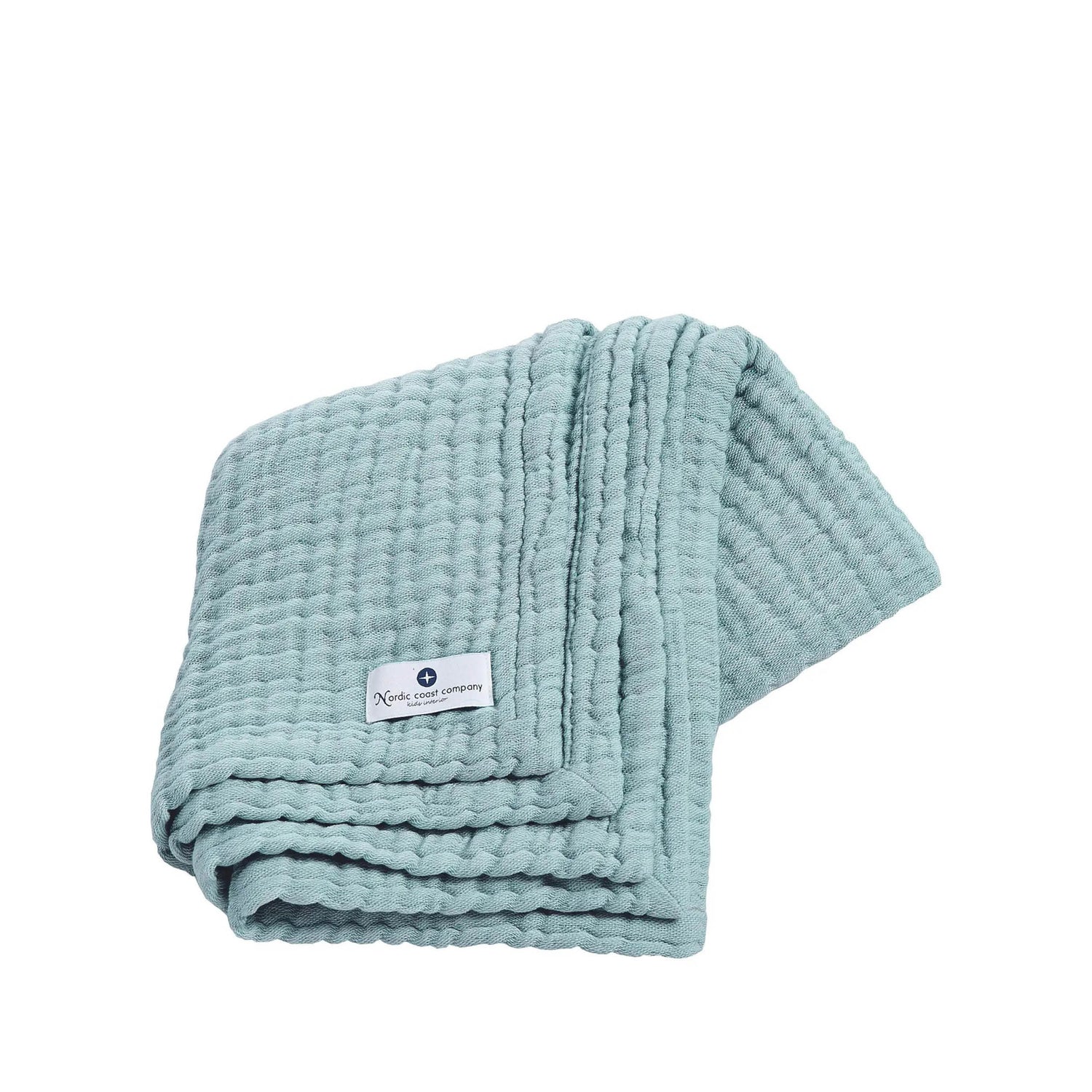 Muslin Baby Blanket in jade green