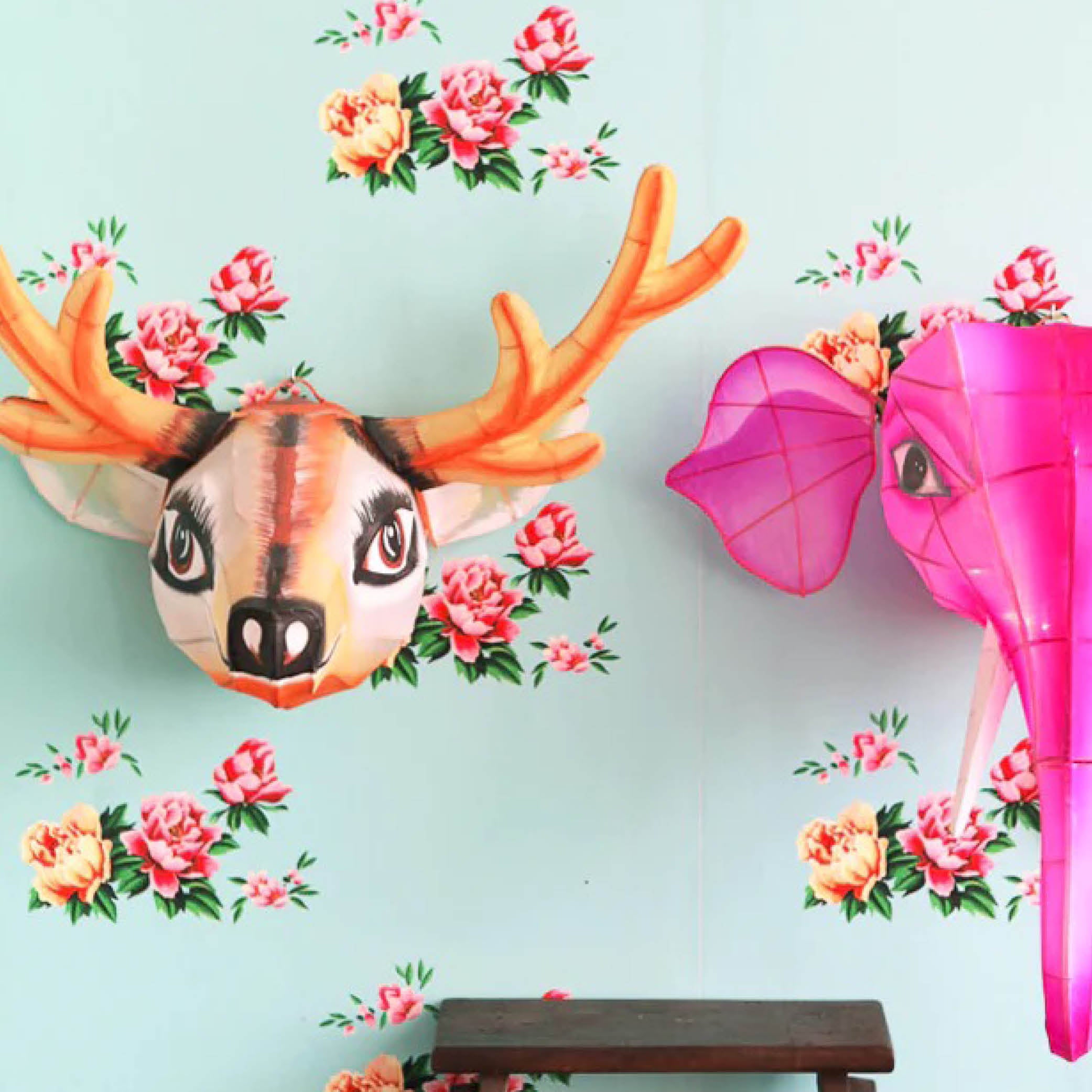 Rentier Wandlampe
