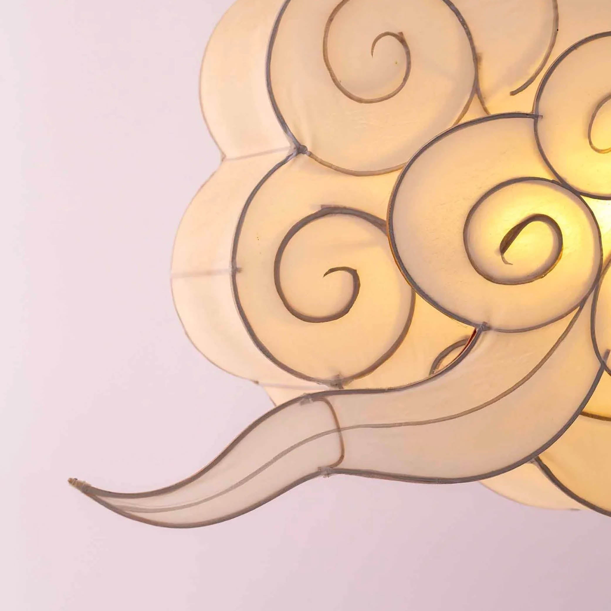 Wolkenlampe in weiß