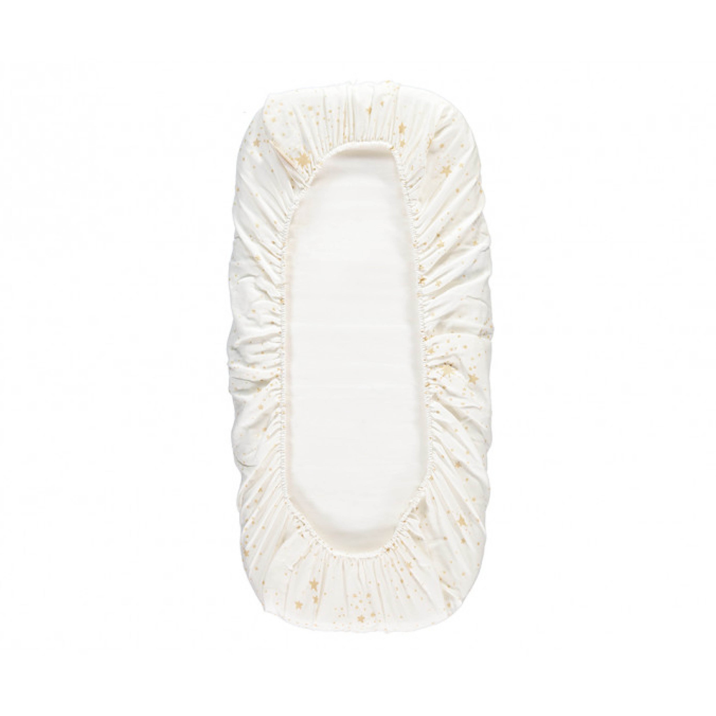 Baby Spannbettlaken Melody in gold stella/white